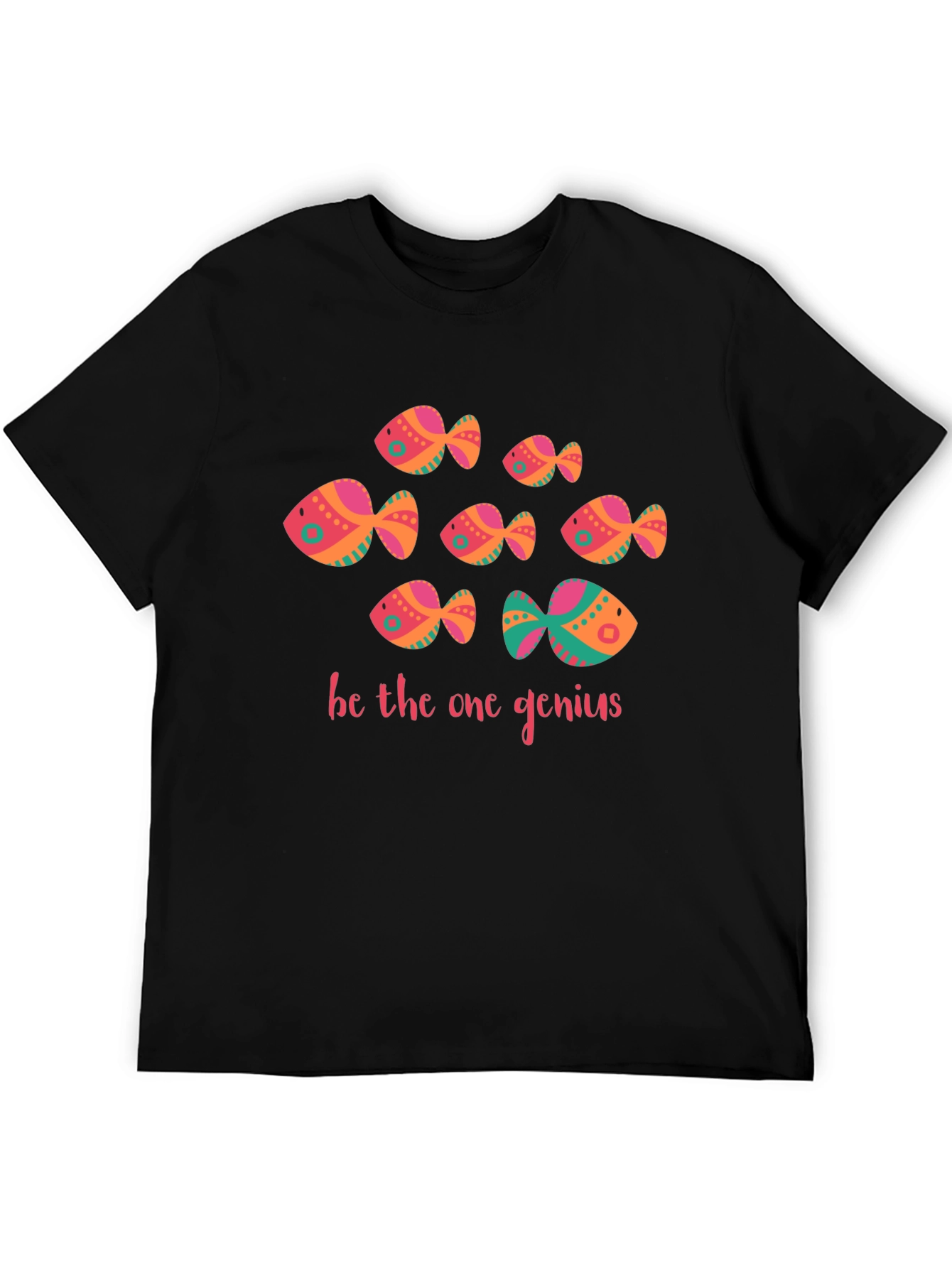 Black Be The One Genius Fish Graphic Tee - Black view 5