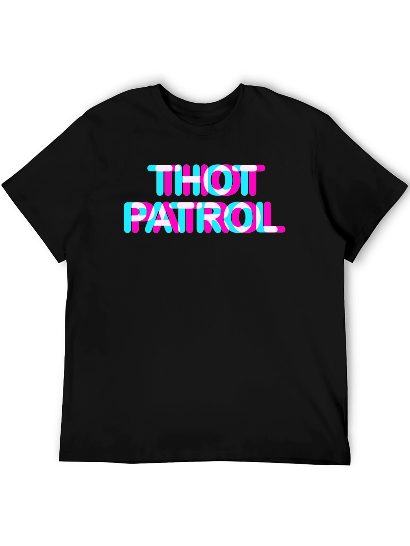 Black THOT PATROL Graphic Tee - TikTok Trend Inspired view 5