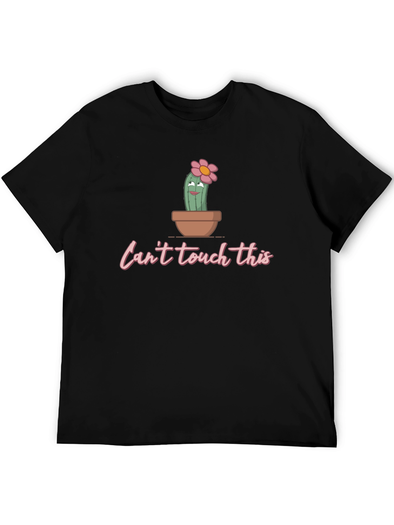 Black Can't Touch This Cactus T-Shirt - Funny Graphic Tee view 5