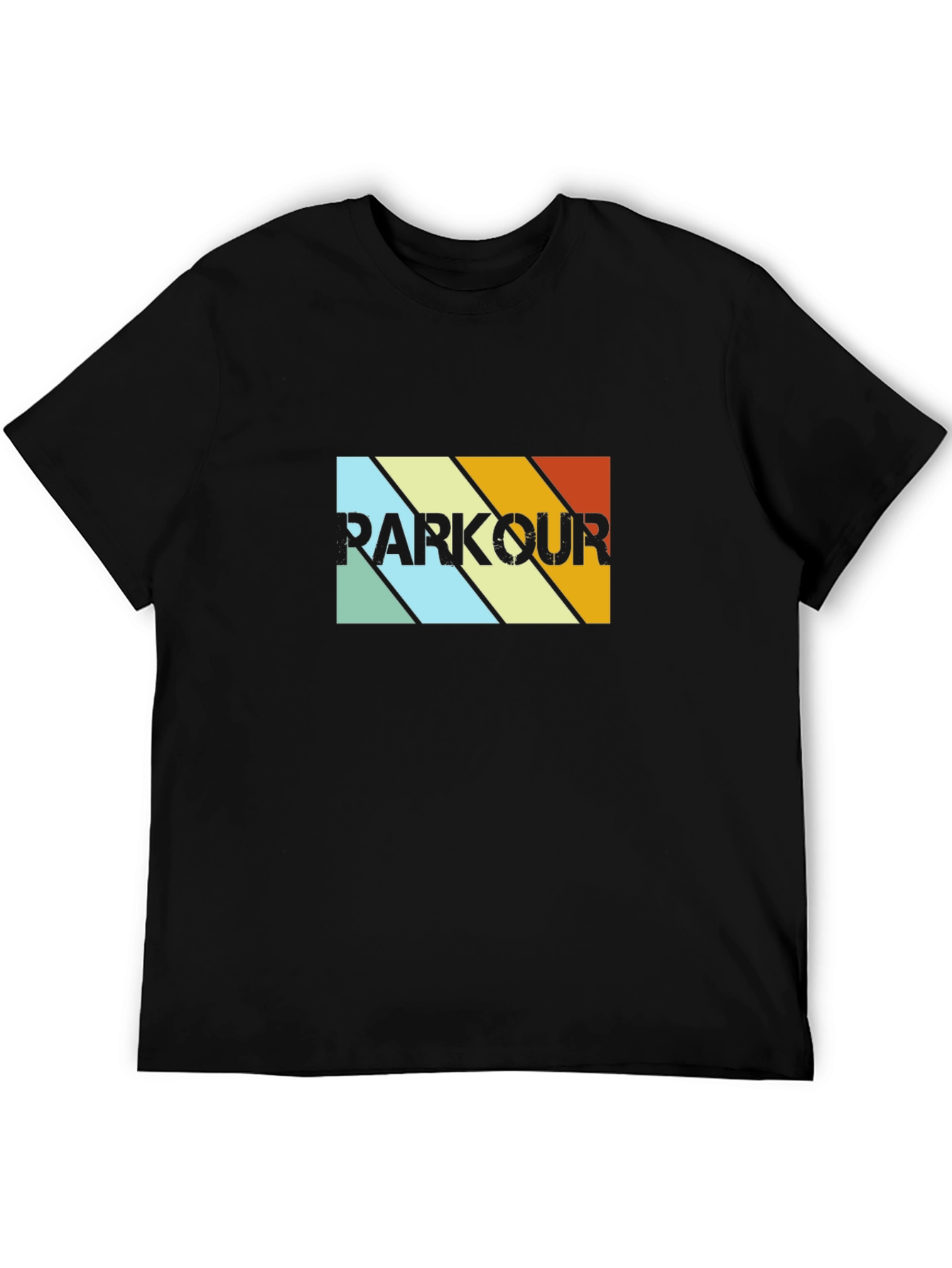Black Retro Parkour T-Shirt - Urban Sportswear view 5