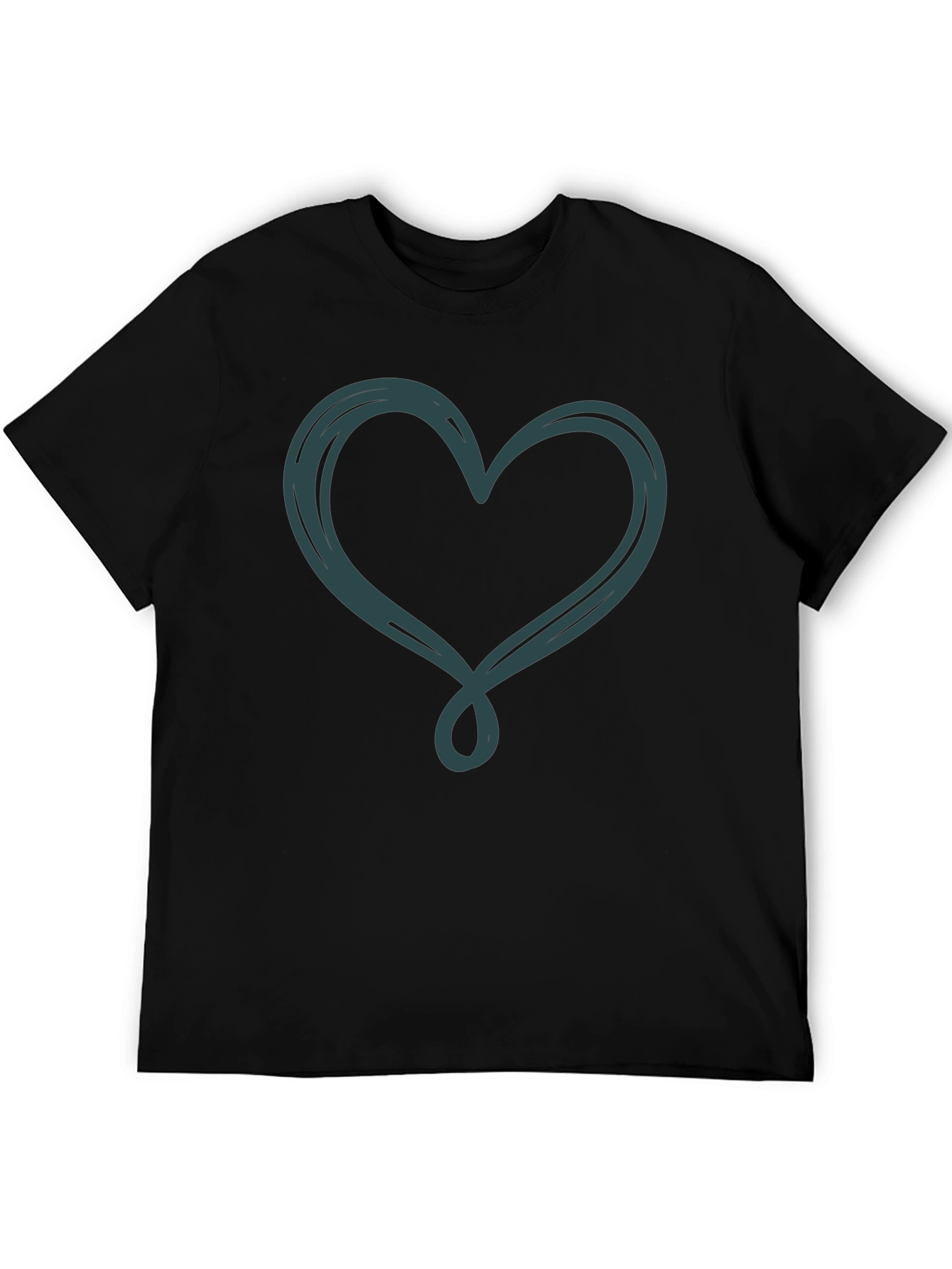 Black Heart Scribble Graphic Tee view 5