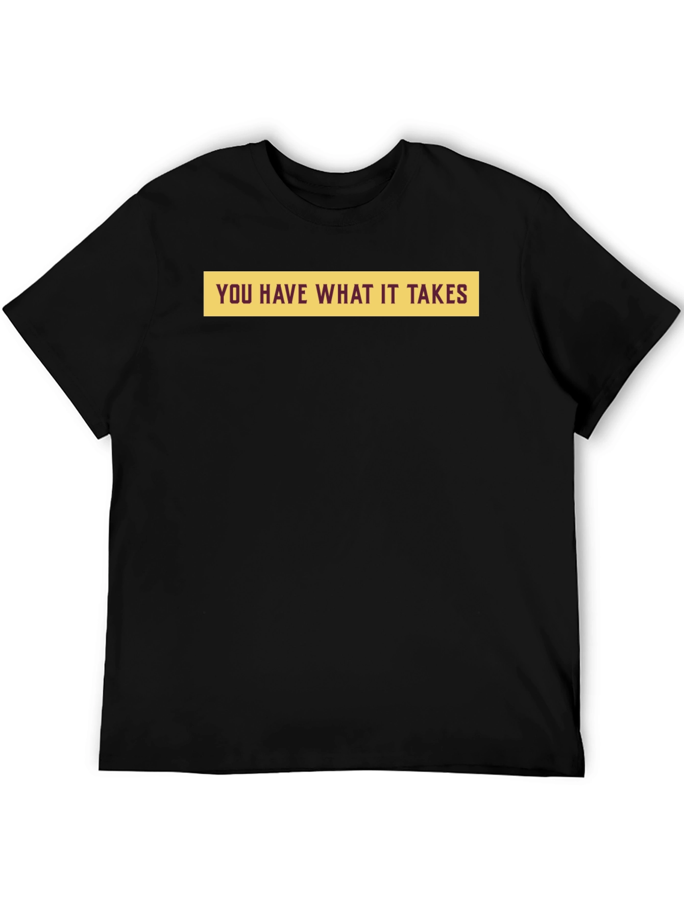 Black Motivational 'You Have What It Takes' Black T-Shirt view 5