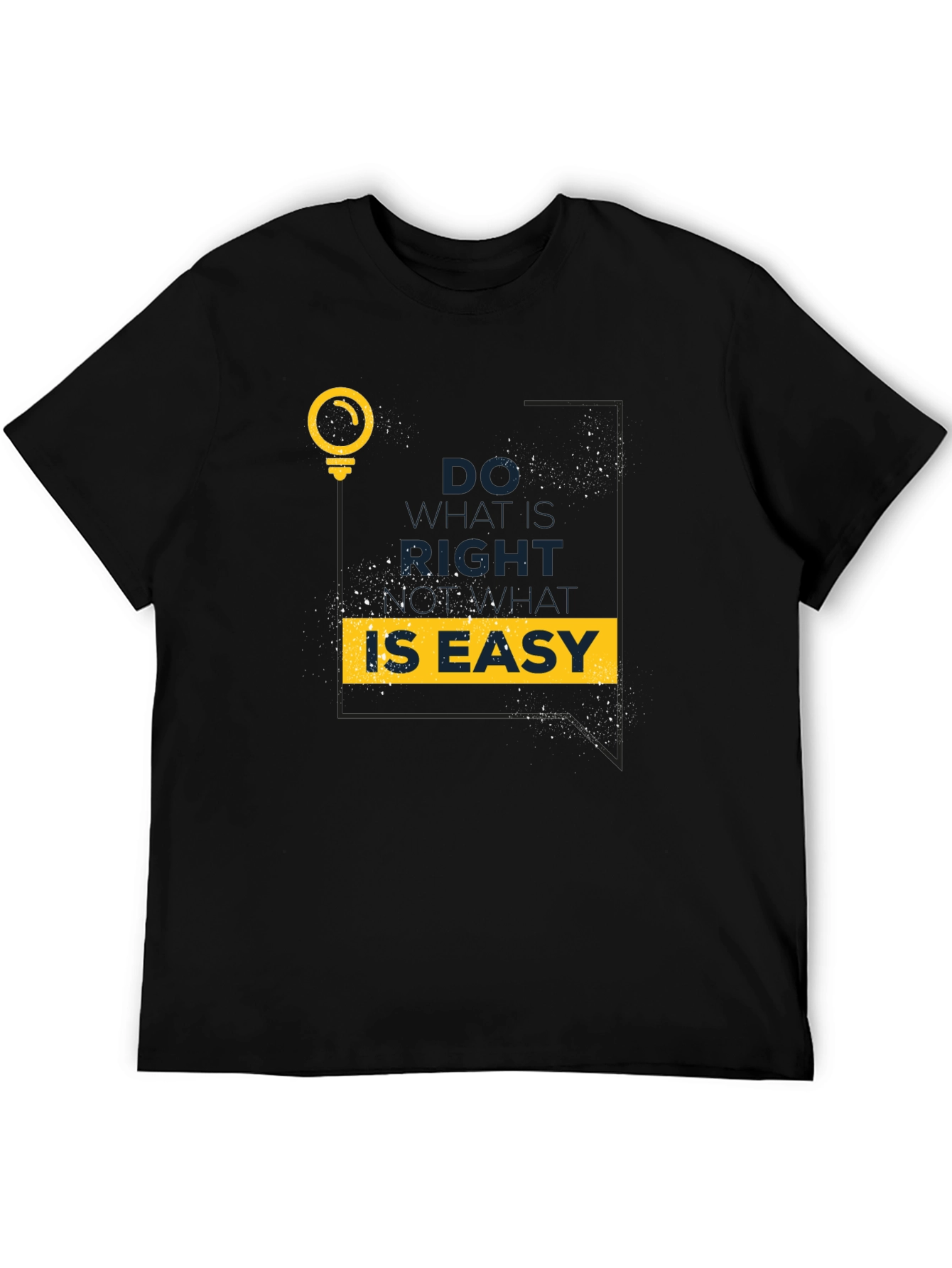 Black Motivational Graphic Tee: Do What Is Right view 5