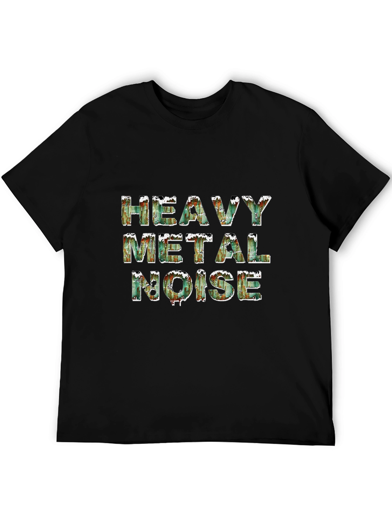 Black Heavy Metal Noise Black T-Shirt view 5