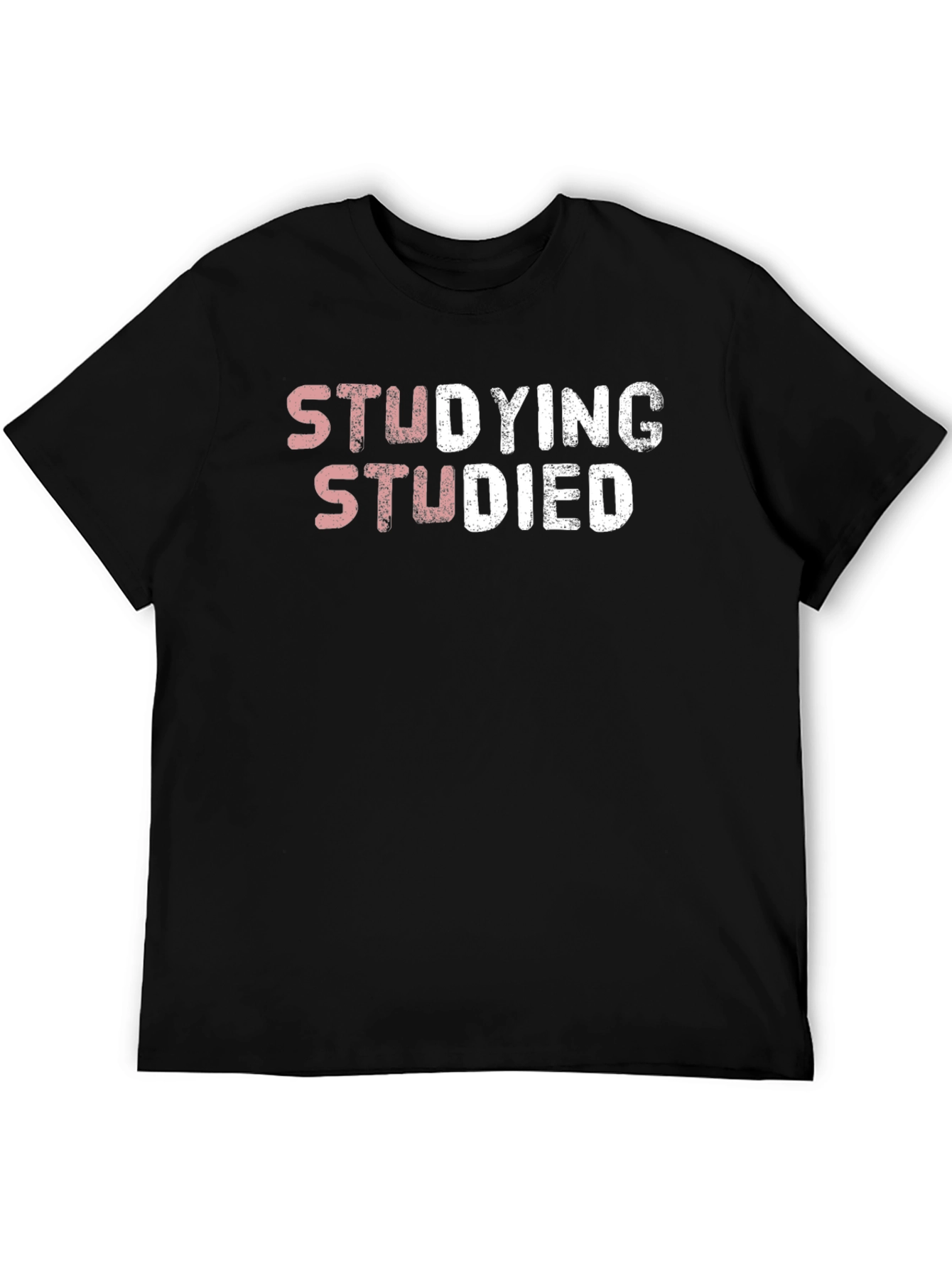 Black Studying Studied Funny Graphic T-Shirt view 5