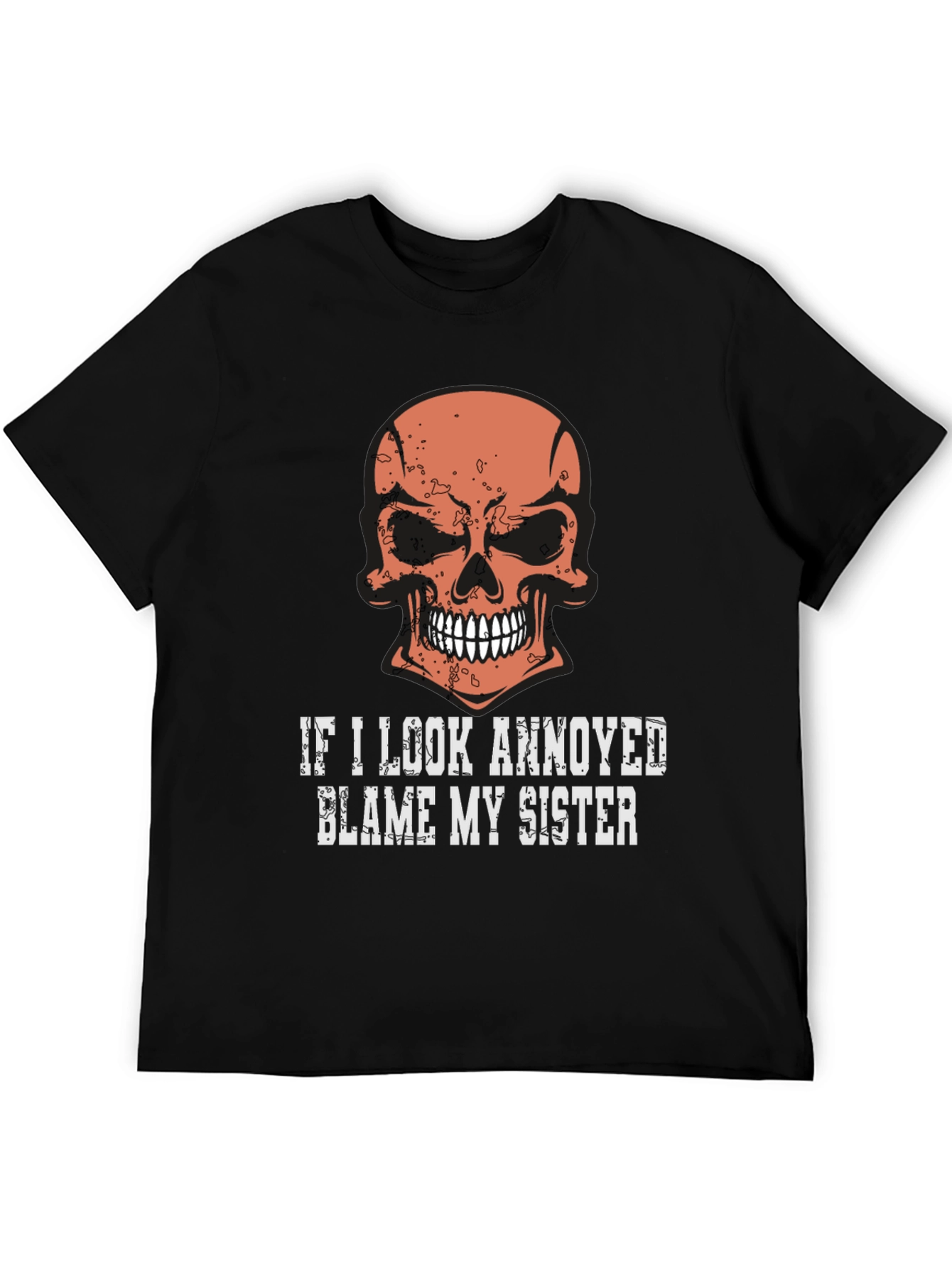 Black Annoyed? Blame My Sister Graphic Tee view 5