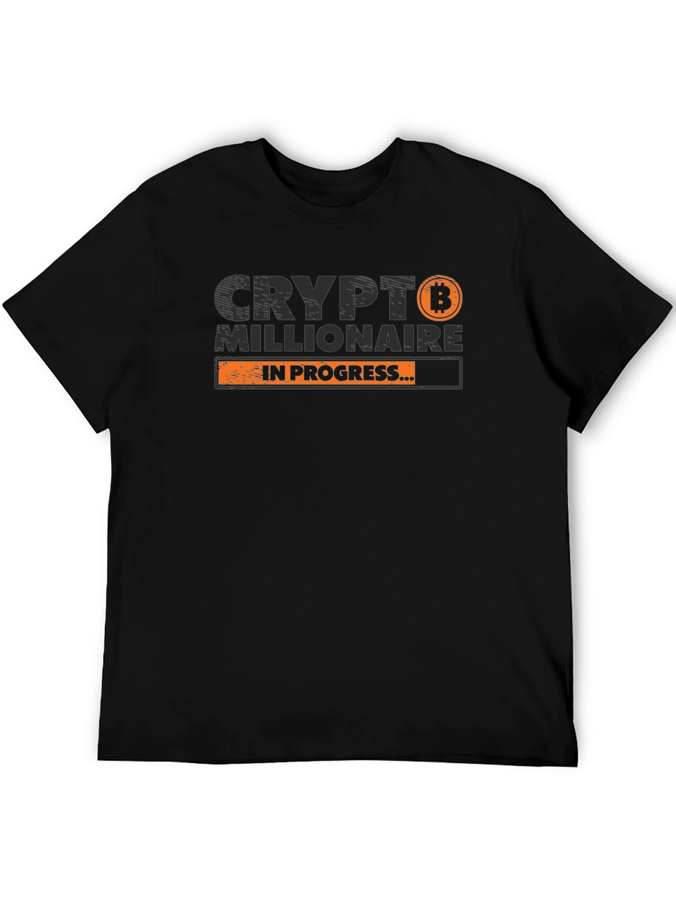 Black Crypto Millionaire in Progress T-Shirt - Black view 5