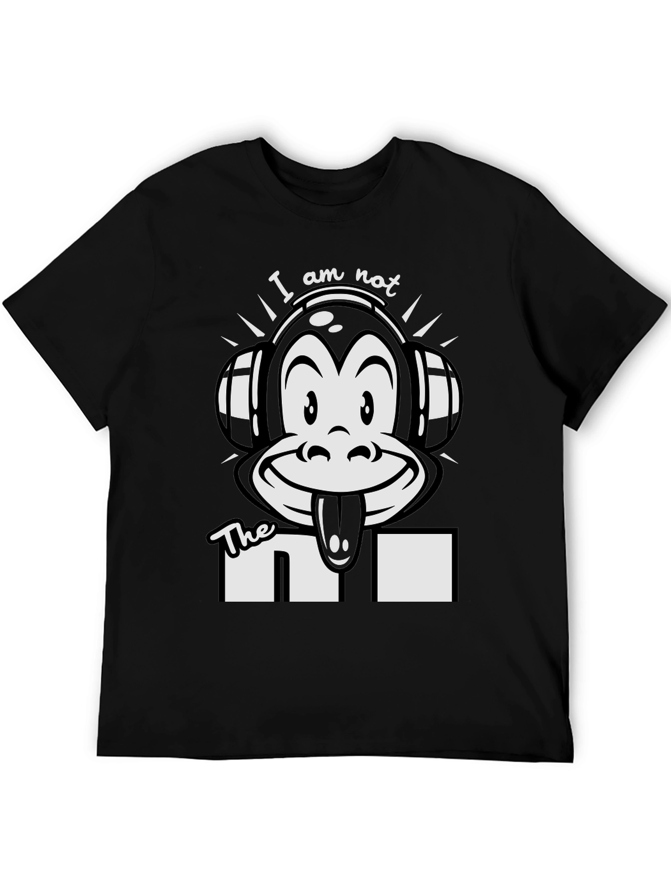 Black Monkey DJ Graphic T-Shirt - Funny Music Lover Tee view 5