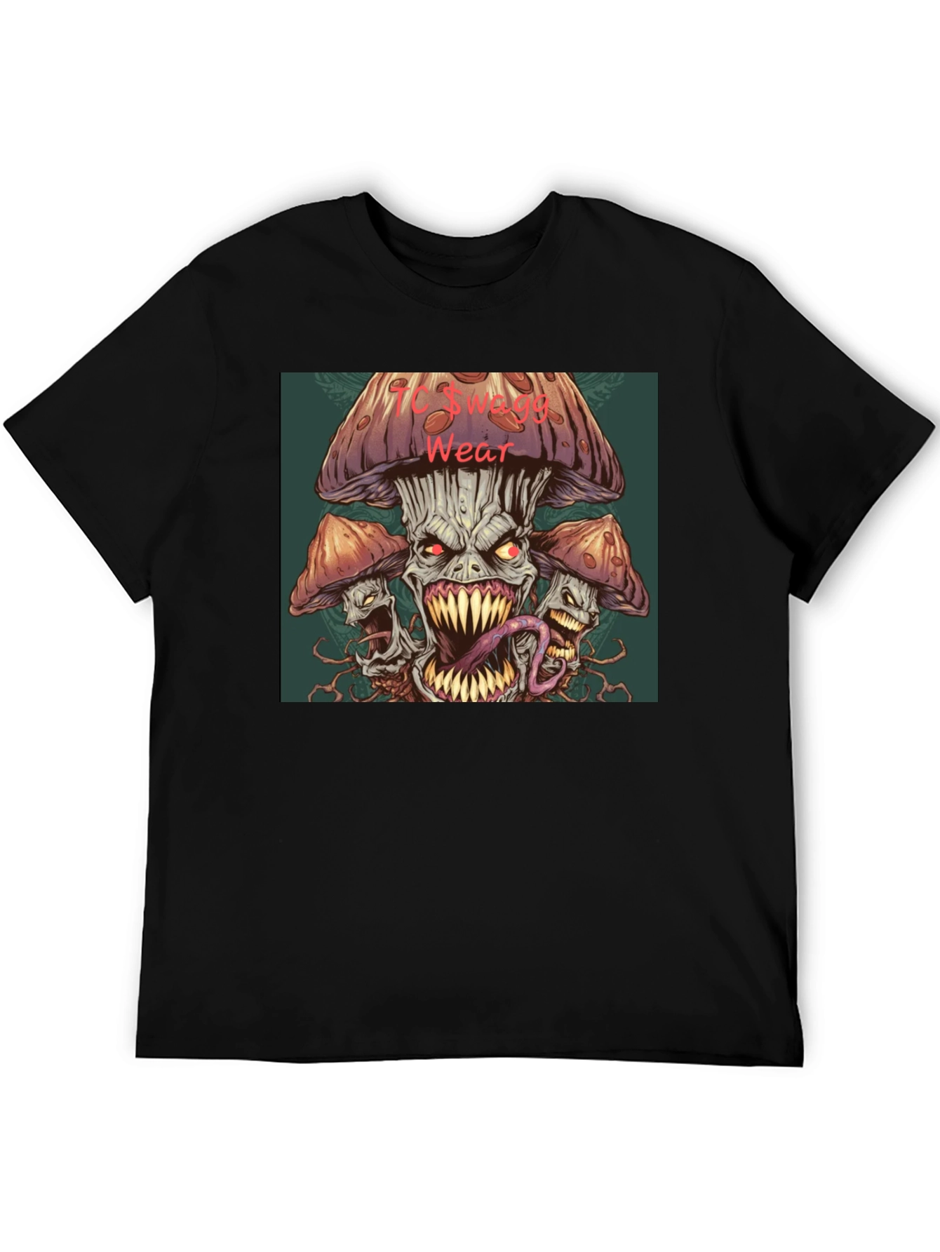 Black Monster Mushroom Graphic Tee view 5