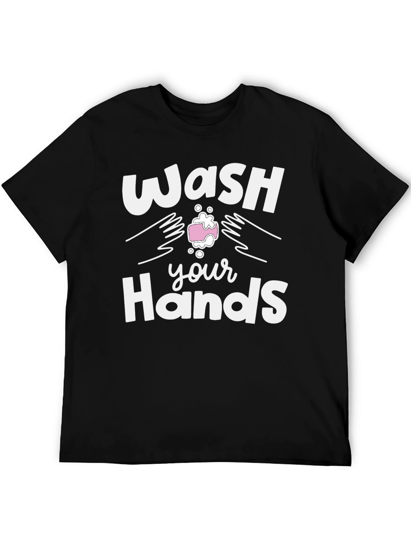 Black Wash Your Hands Graphic Tee view 5
