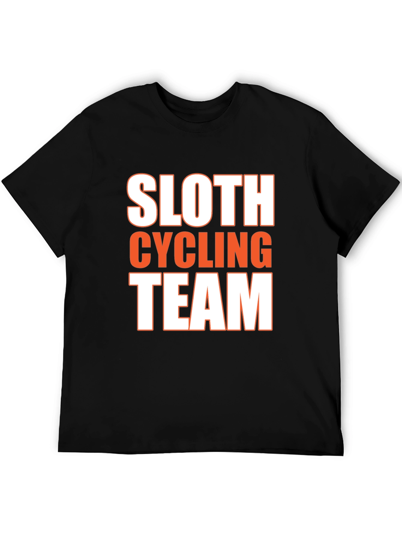 Black Sloth Cycling Team Funny Graphic T-Shirt view 5