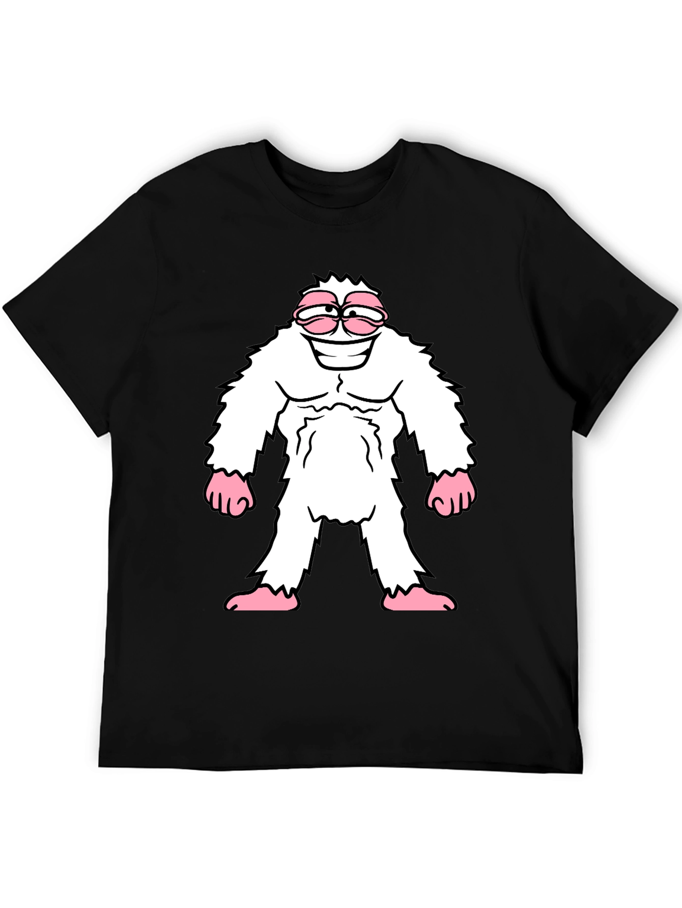 Black Funny Bigfoot T-Shirt - Cryptid Graphic Tee view 5