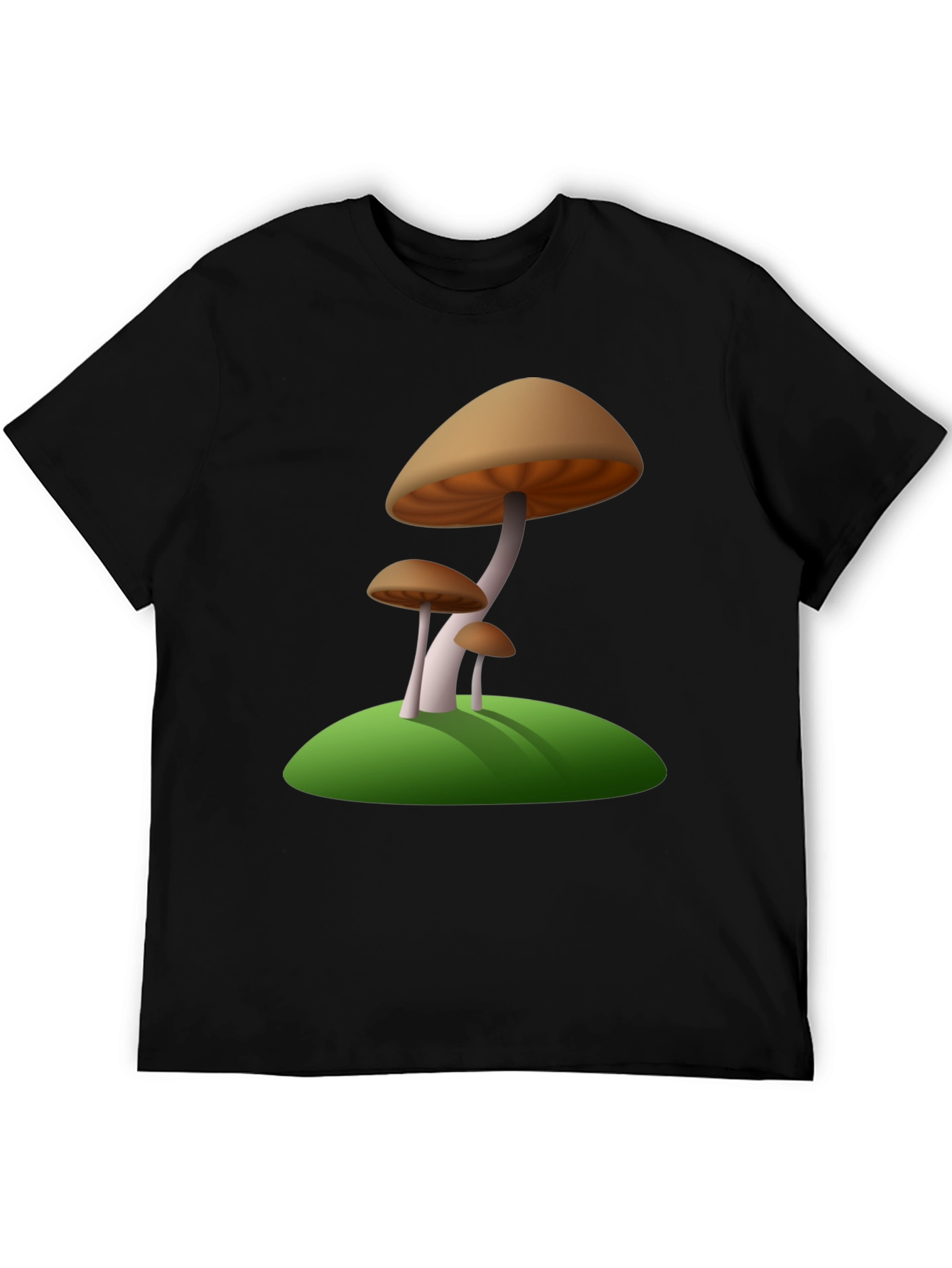 Black Mushroom Graphic Tee - Nature Inspired Design view 5
