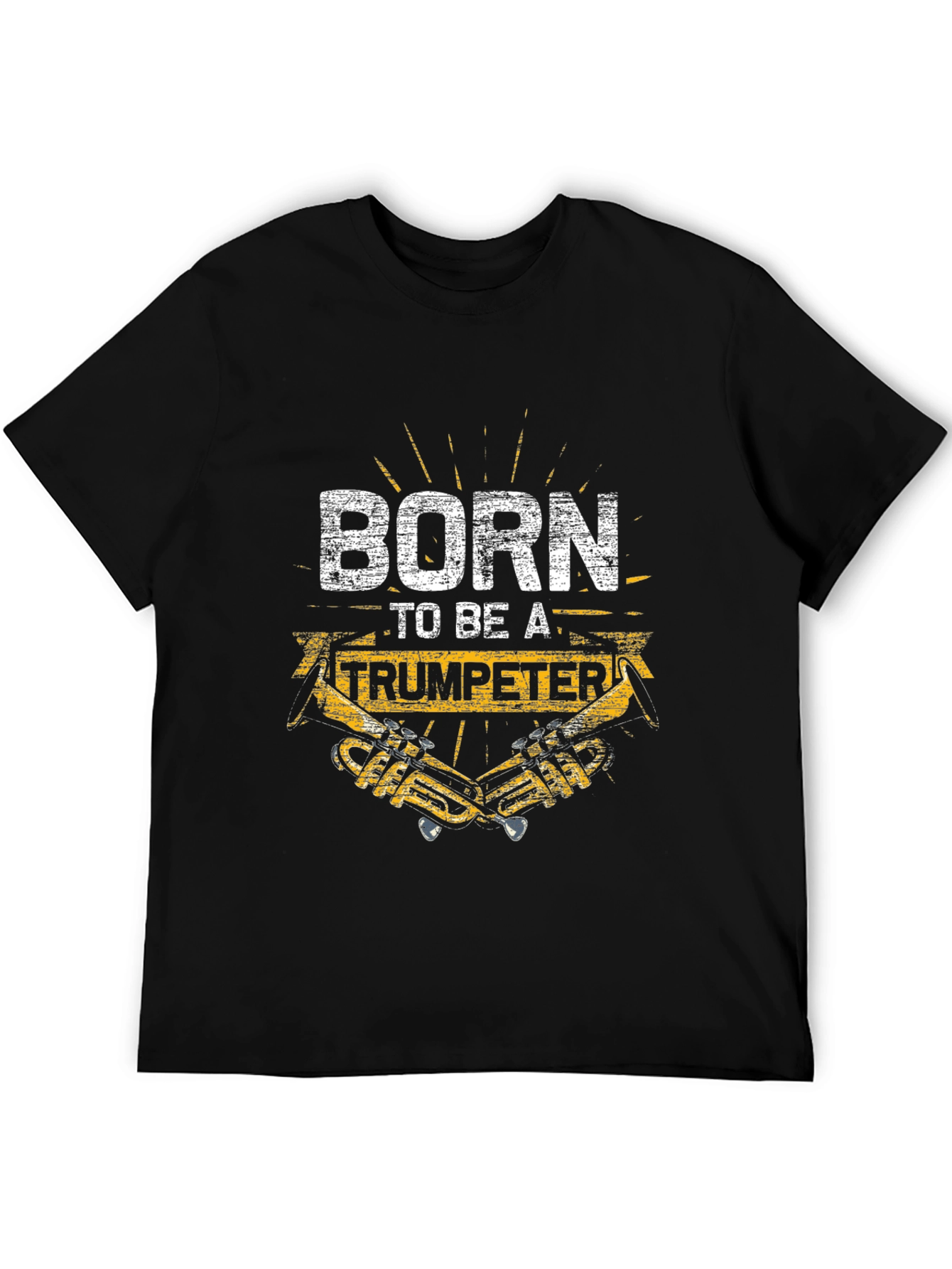 Black Born to be a Trumpeter Graphic Tee view 5
