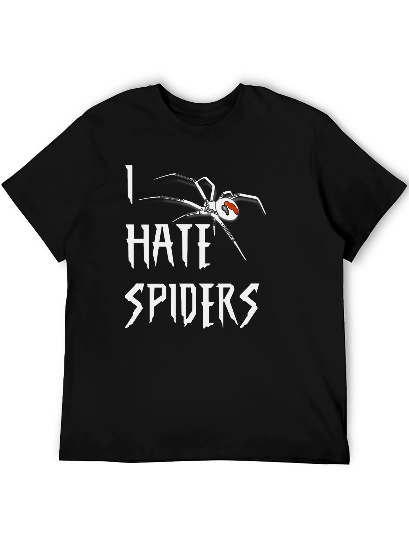 Black I Hate Spiders Graphic Tee - Black T-Shirt view 5