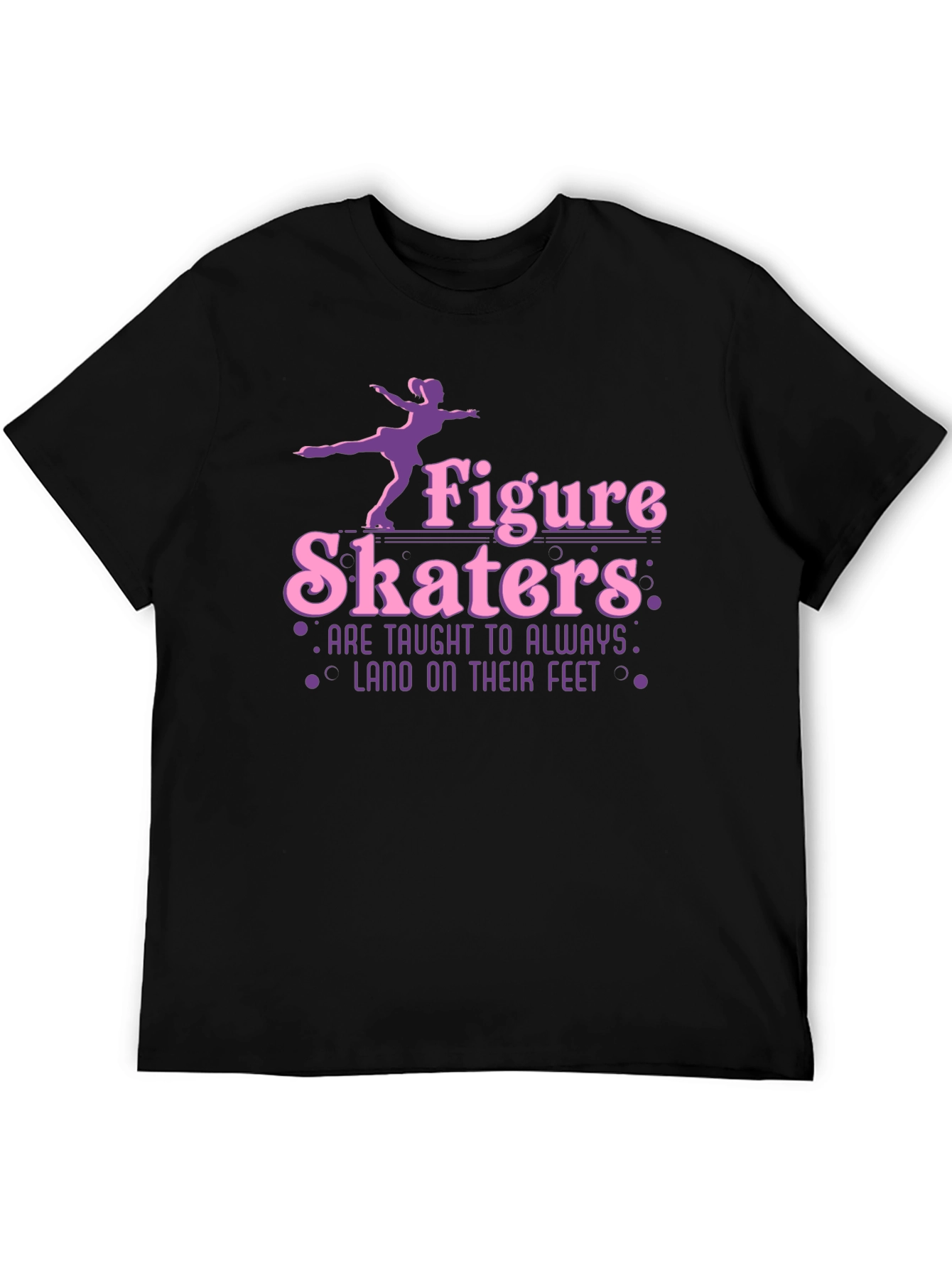 Black Figure Skaters T-Shirt - Land on Your Feet view 5