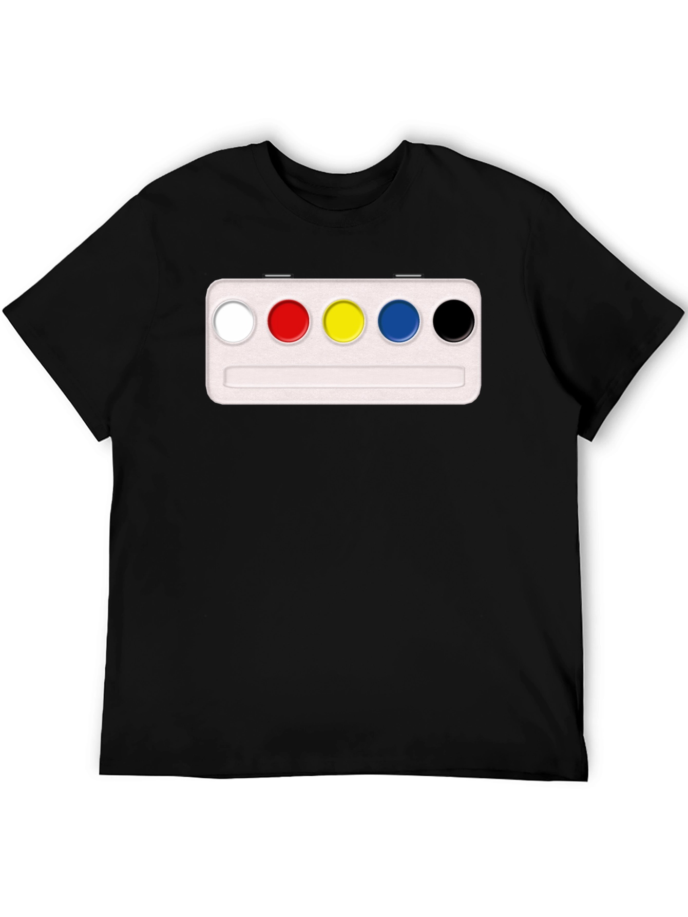 Black Artist's Palette T-Shirt - Black Cotton Blend view 5