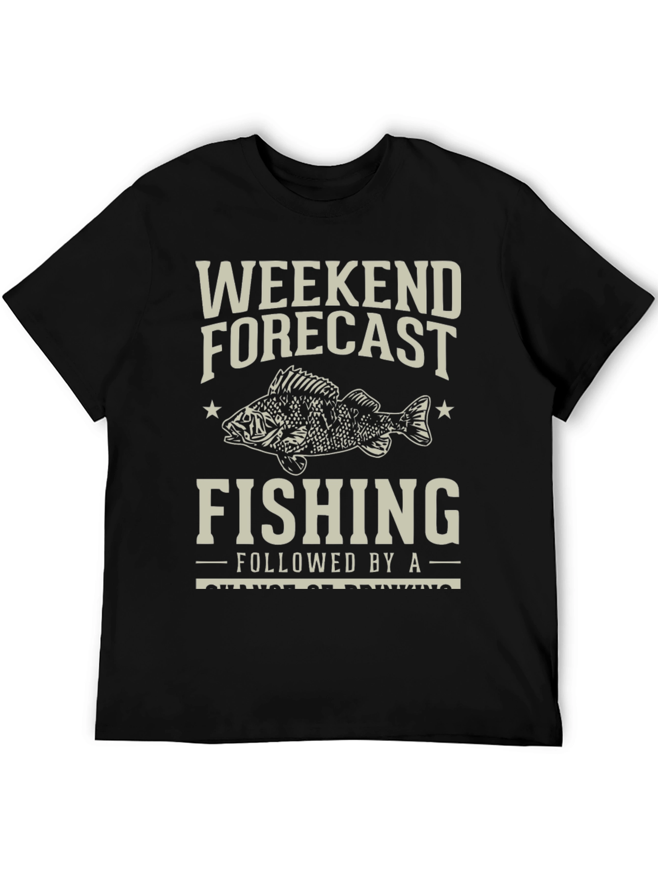 Black Weekend Forecast Fishing T-Shirt view 5