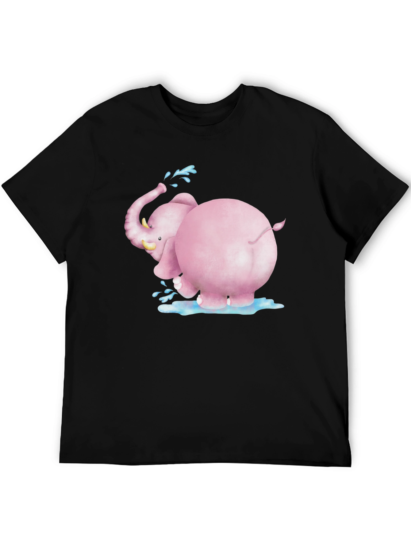 Black Pink Elephant Graphic Tee - Fun & Unique Design view 5