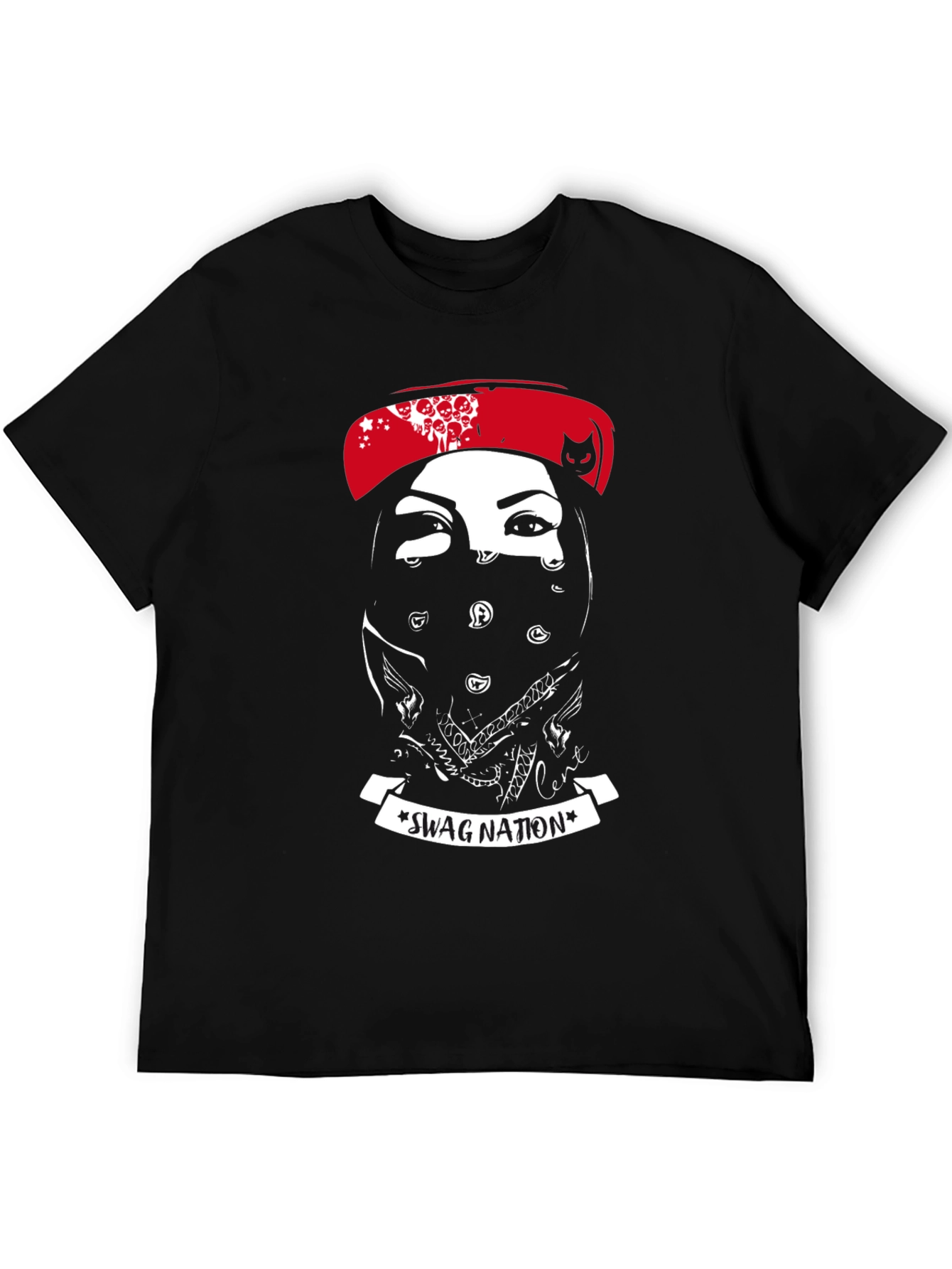 Black Swag Nation Graphic Tee - Men's Black T-Shirt view 5