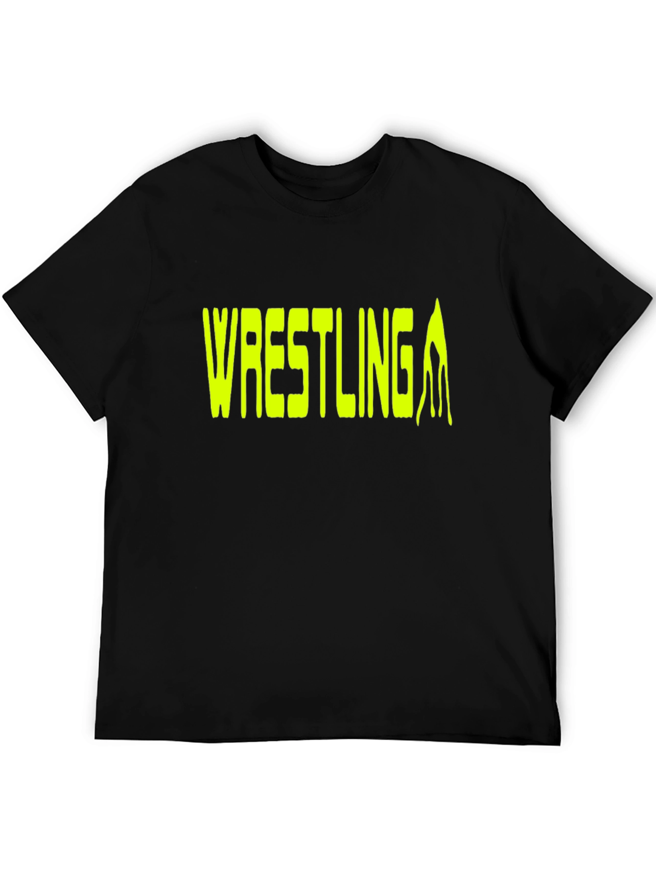 Black Wrestling Graphic T-Shirt - Black view 5