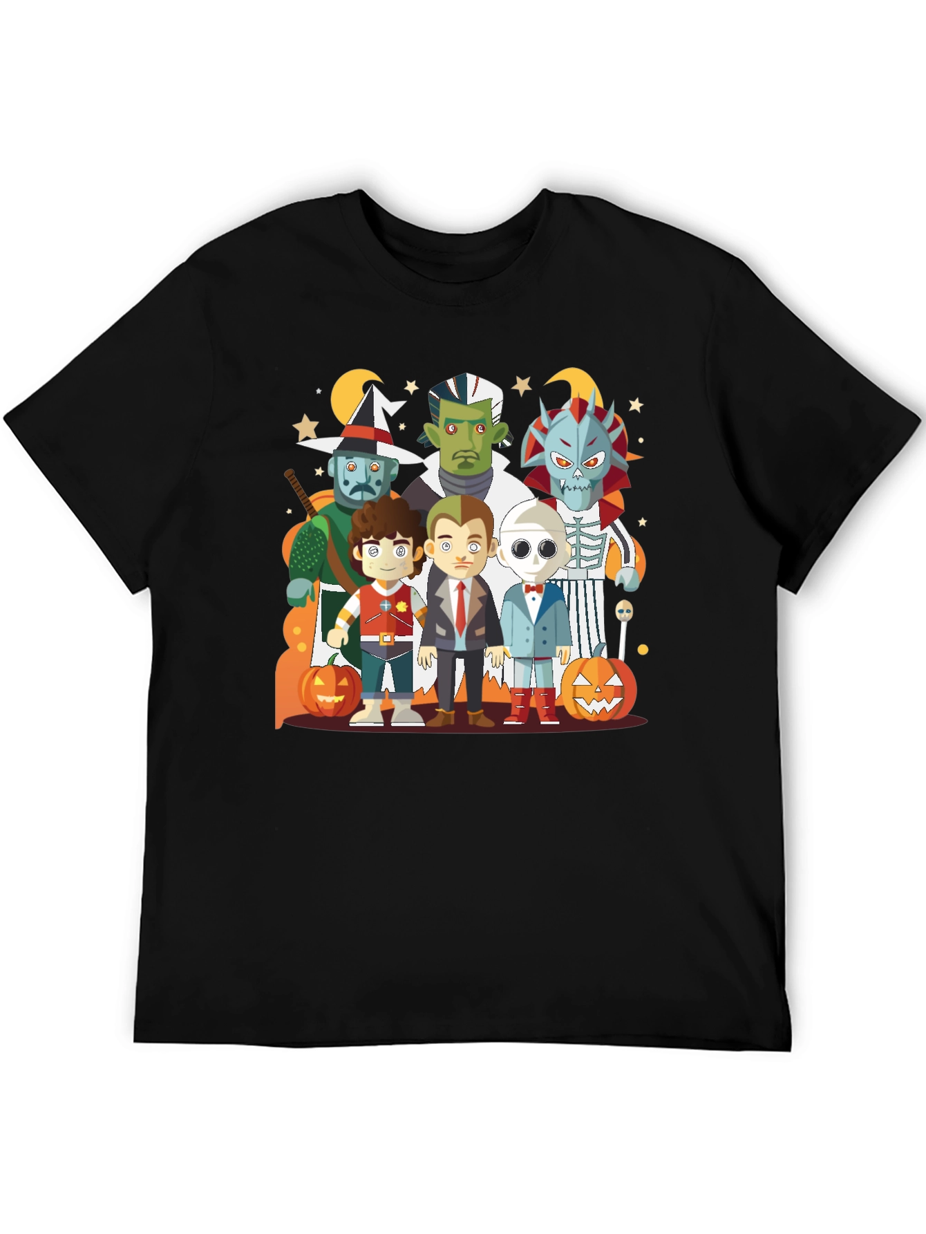 Black Halloween Character Graphic Black Tee view 5