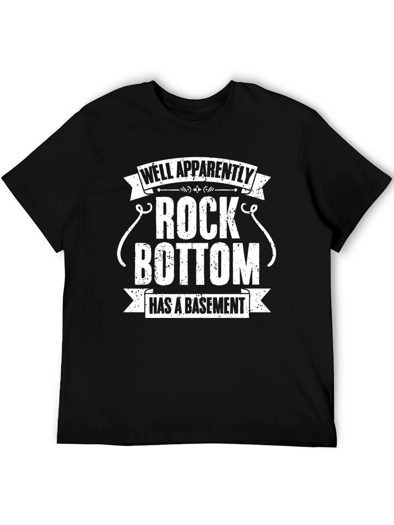 Black Rock Bottom Basement Novelty Graphic T-Shirt view 5