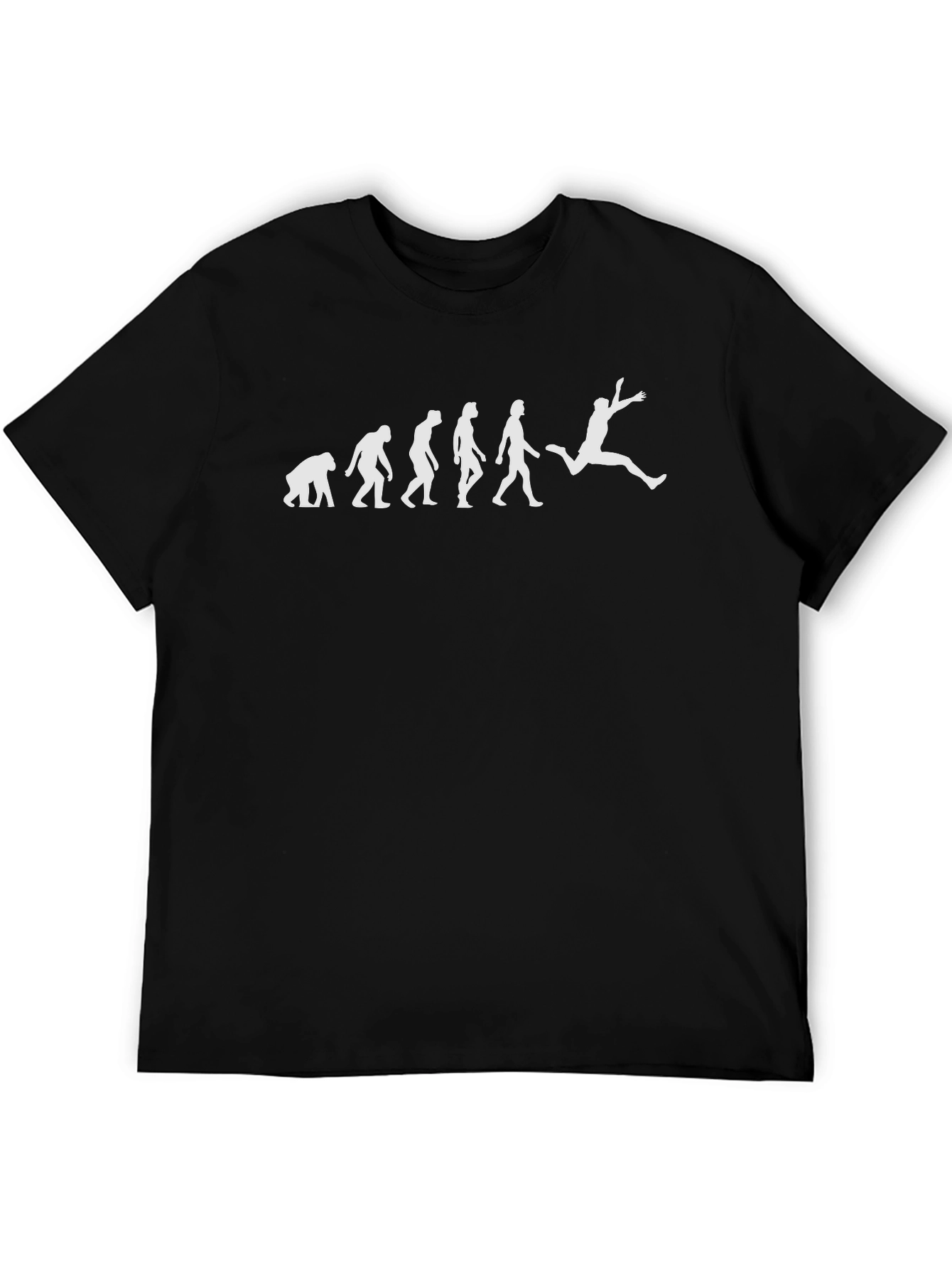 Black Evolution of Man T-Shirt - Funny Human Progress Tee view 5