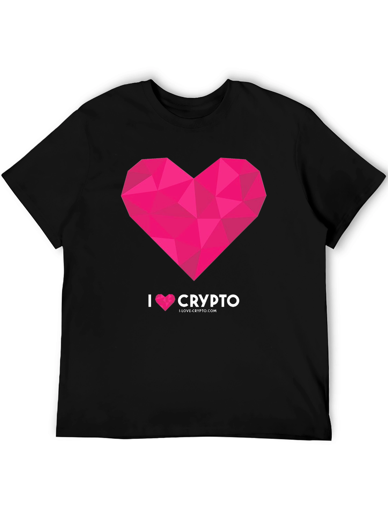 Black I Heart Crypto Black Graphic Tee view 5