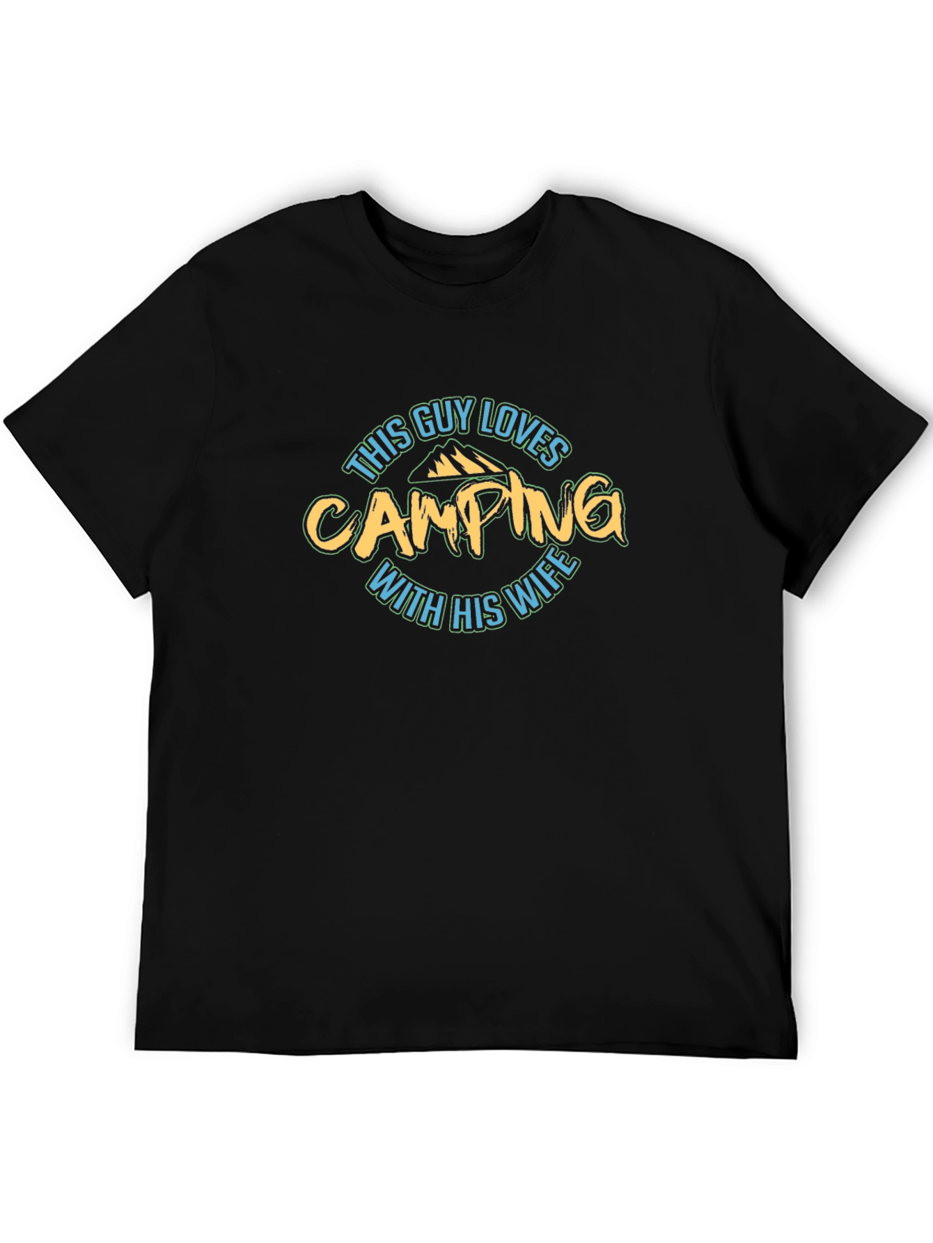 Black This Guy Loves Camping with Wife T-Shirt view 5