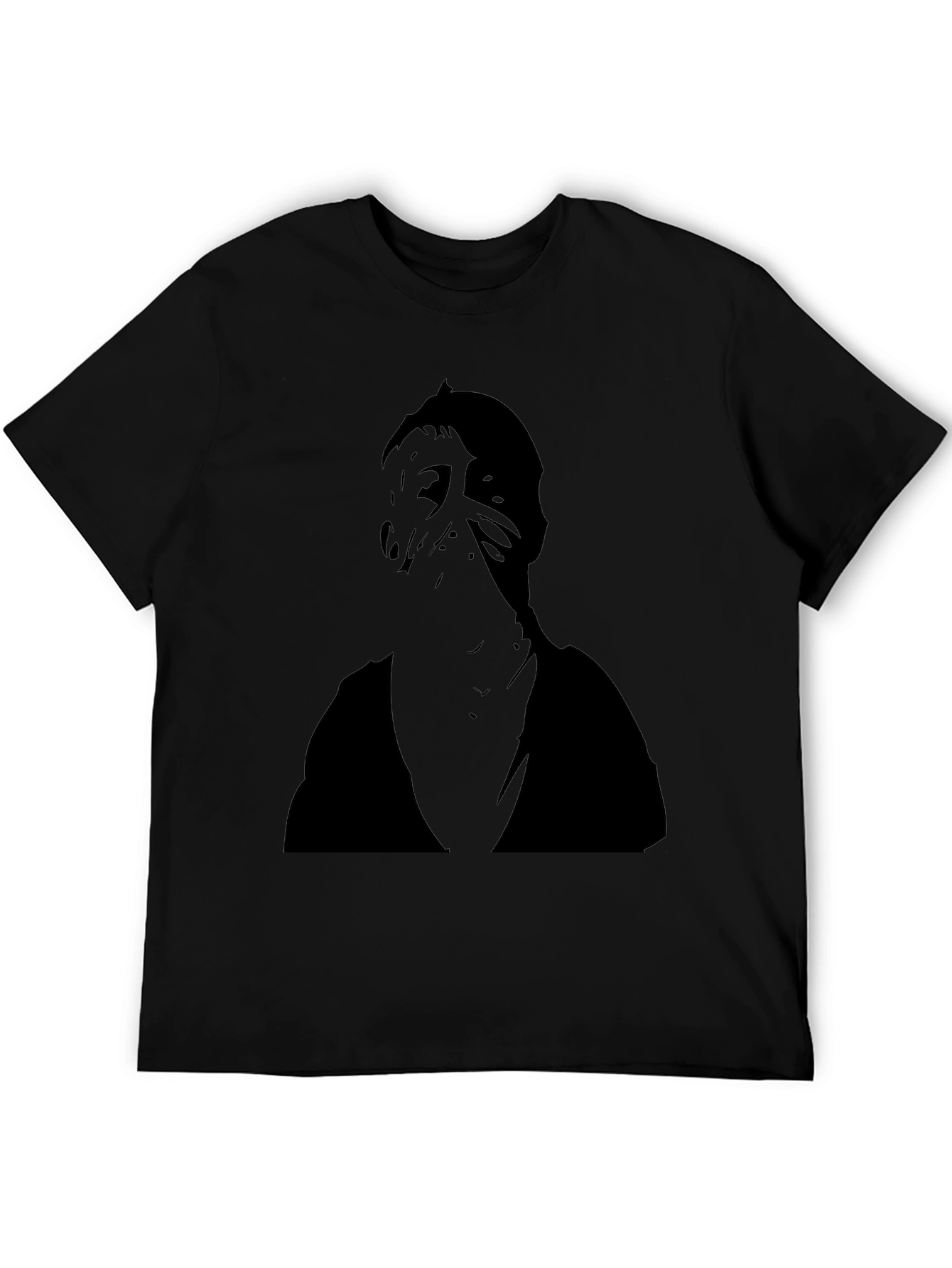 Black Mysterious Figure Black Graphic Tee view 5
