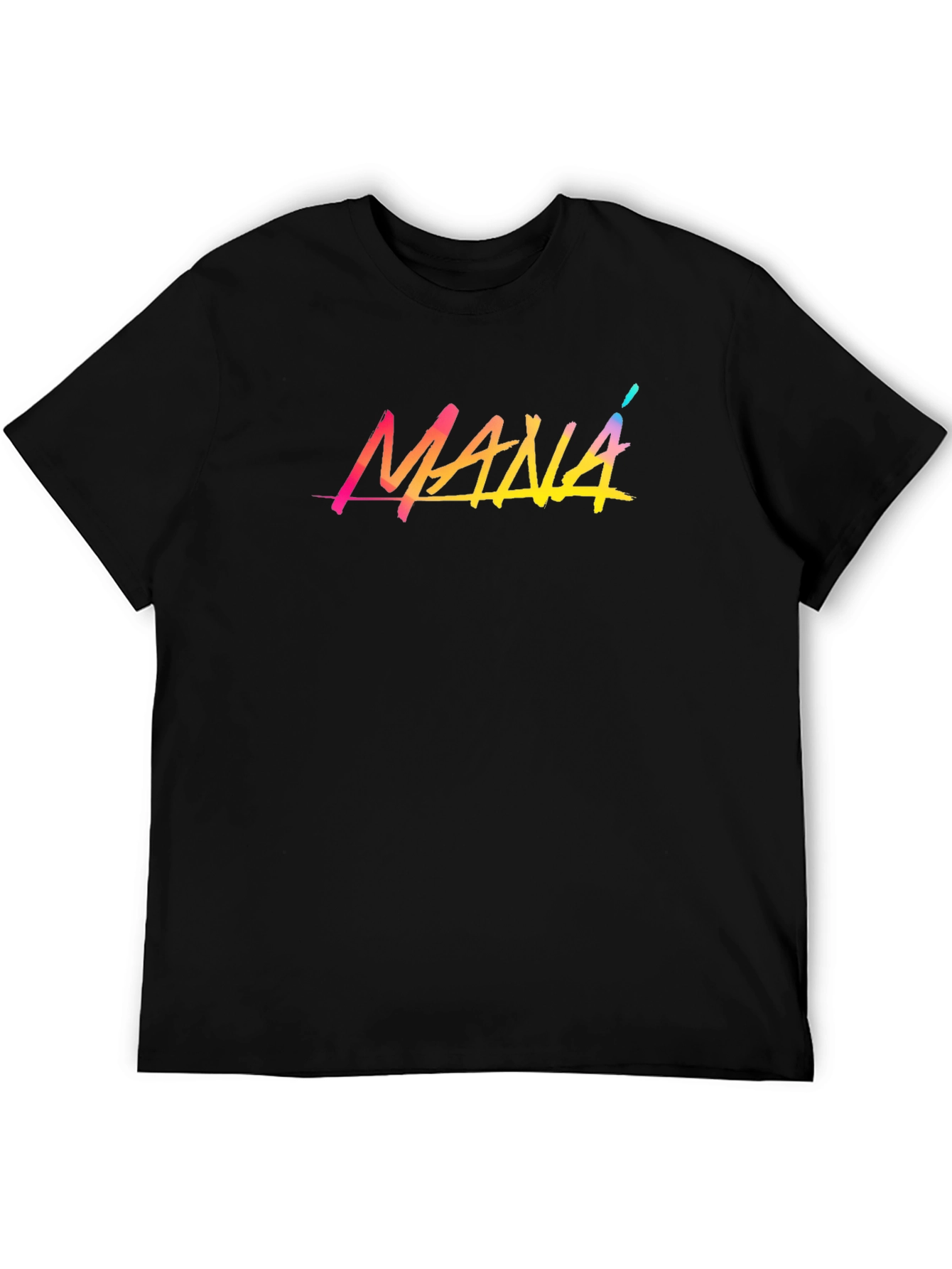 Black Maná Graphic Tee - Black Cotton T-Shirt view 5