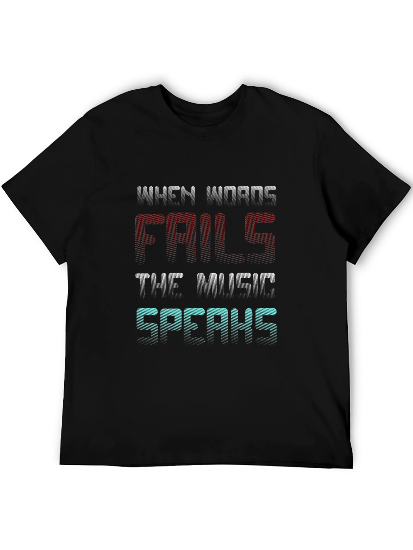Black Music Speaks T-Shirt - When Words Fail Graphic Tee view 5