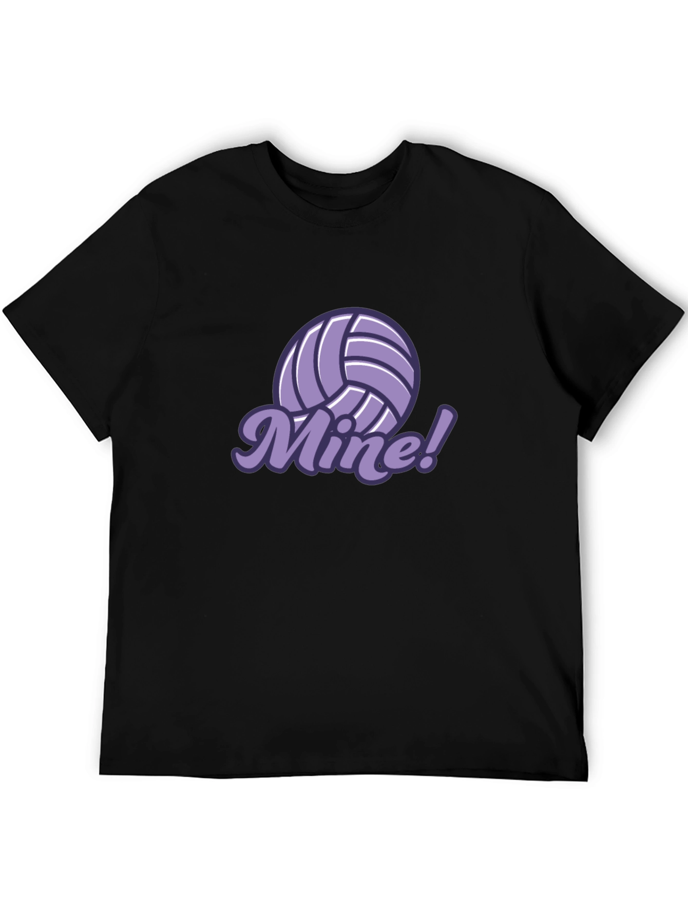 Black Volleyball Mine! Graphic T-Shirt view 5