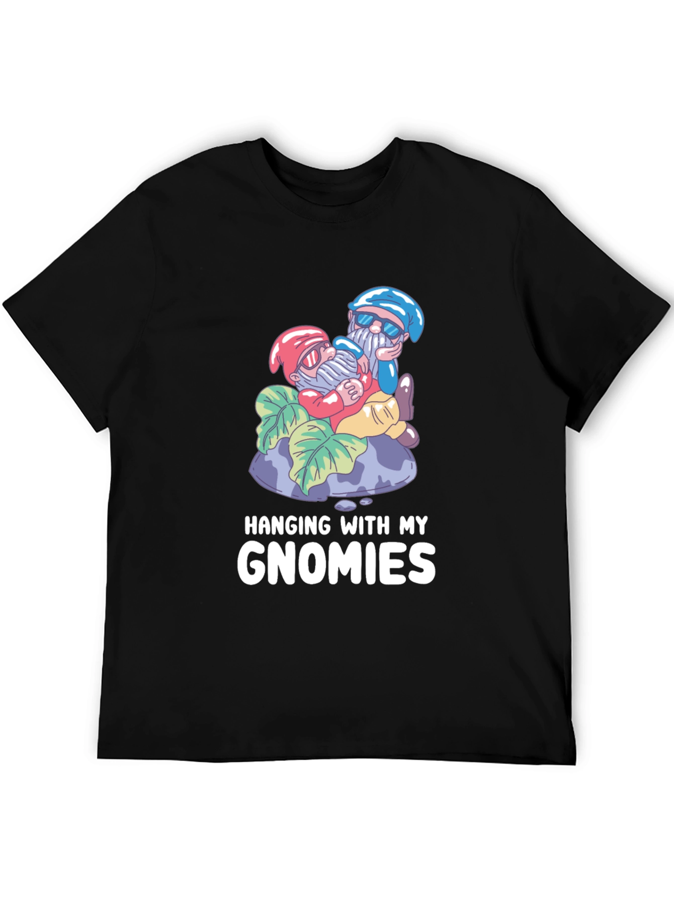 Black Hanging With My Gnomies Graphic T-Shirt view 5