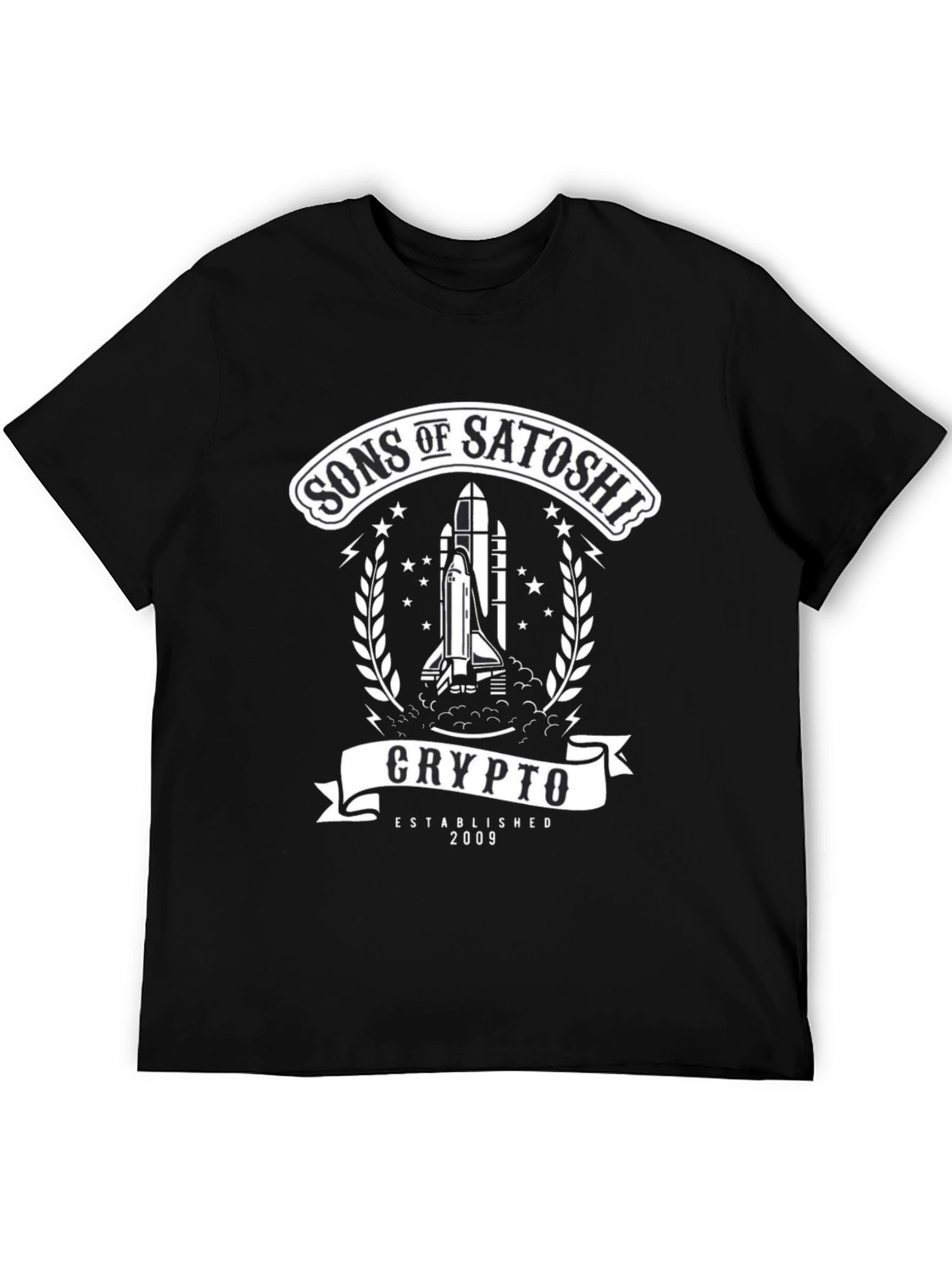 Black Sons of Satoshi Crypto T-Shirt - Established 2009 view 5