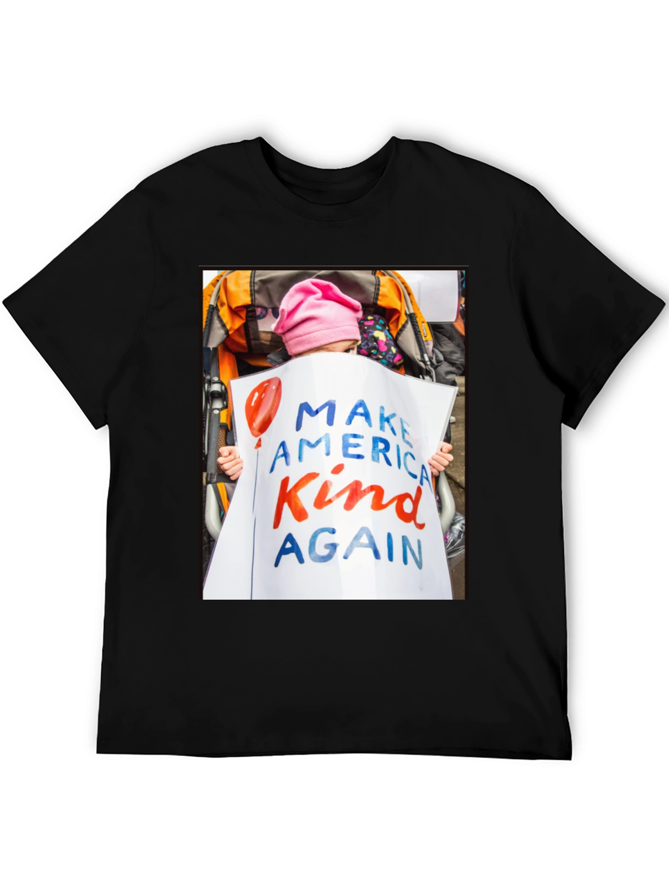 Black Make America Kind Again Graphic T-Shirt view 5