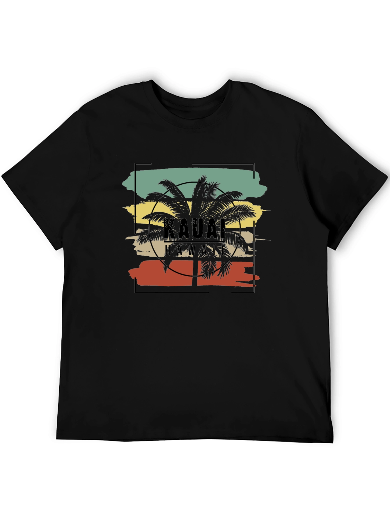 Black Kauai Hawaii Palm Tree T-Shirt view 5