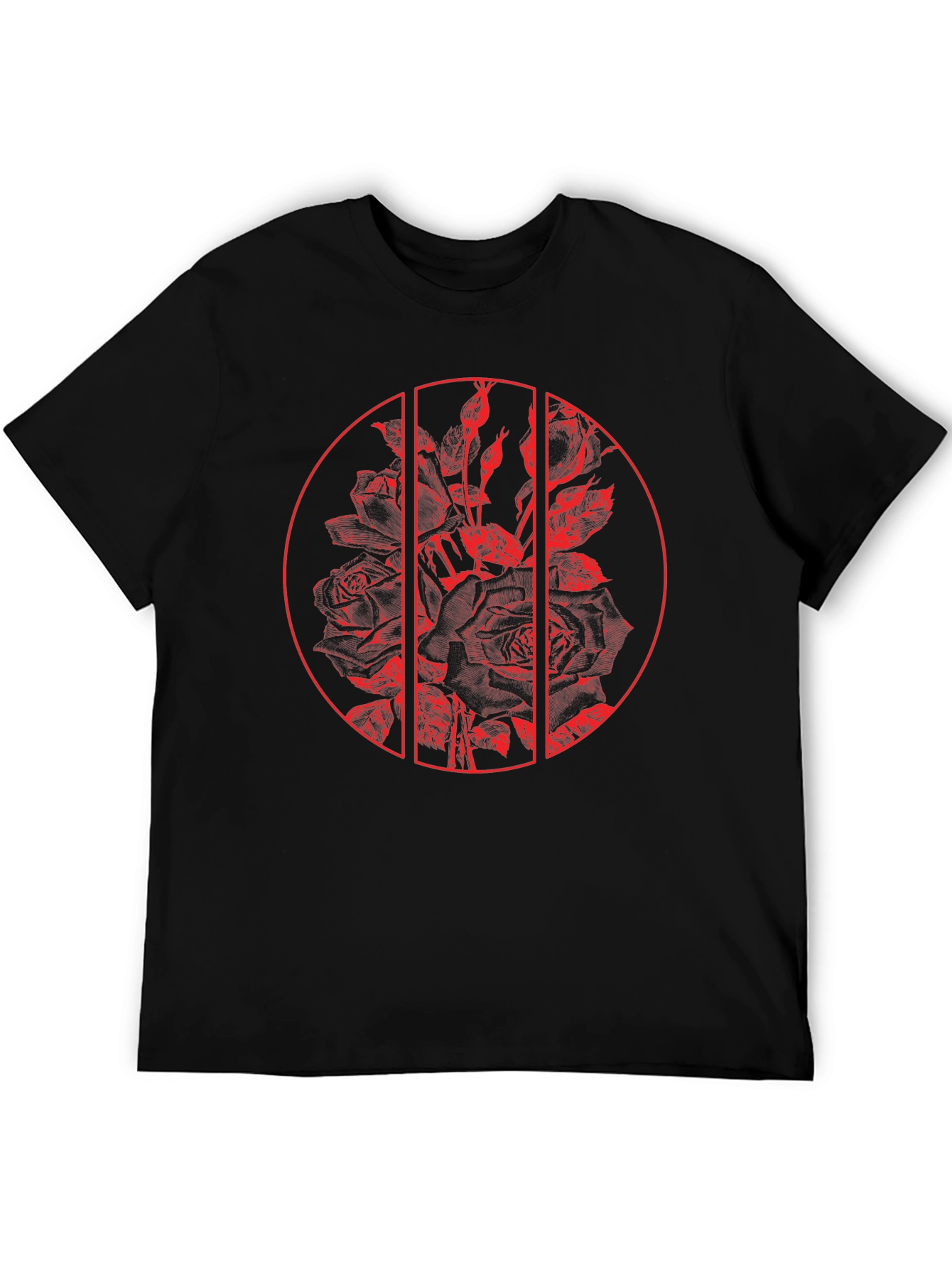 Black Rose Graphic Print Black T-Shirt view 5