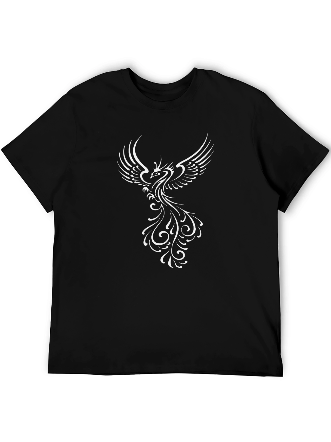 Black Phoenix Graphic Print Black T-Shirt view 5