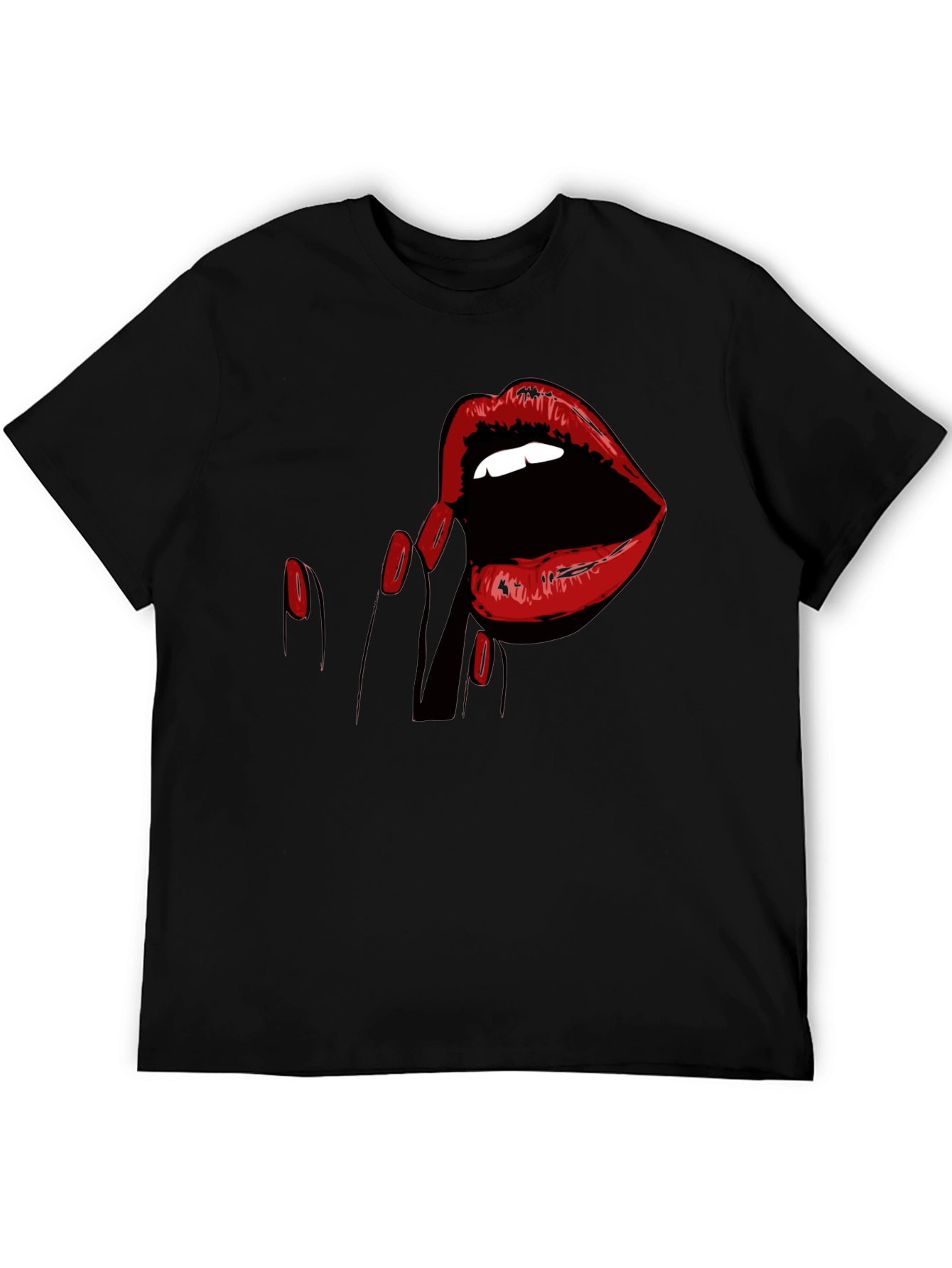 Black Lip Service Graphic Tee - Bold & Edgy Style view 5