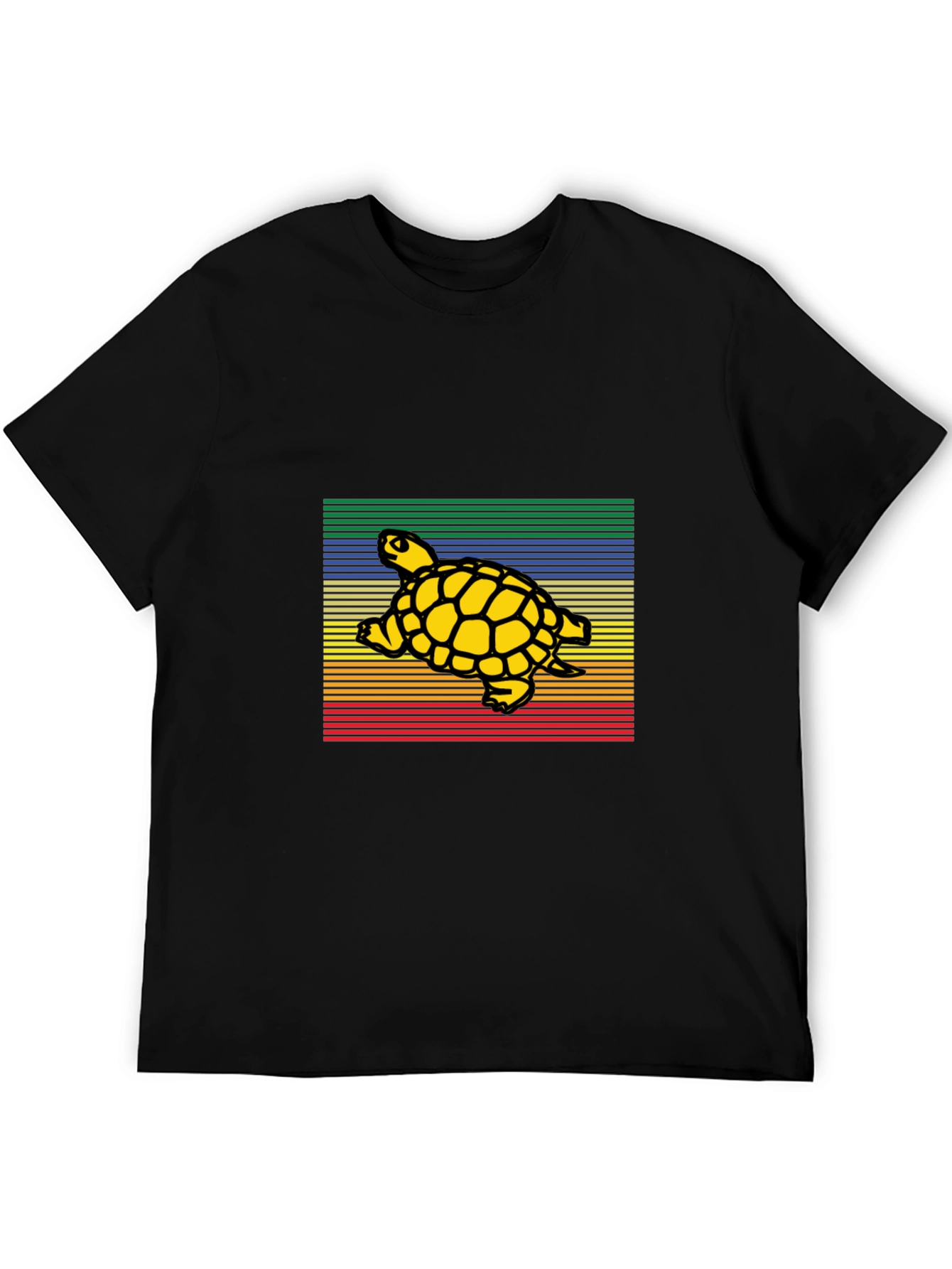 Black Retro Turtle Graphic T-Shirt view 5