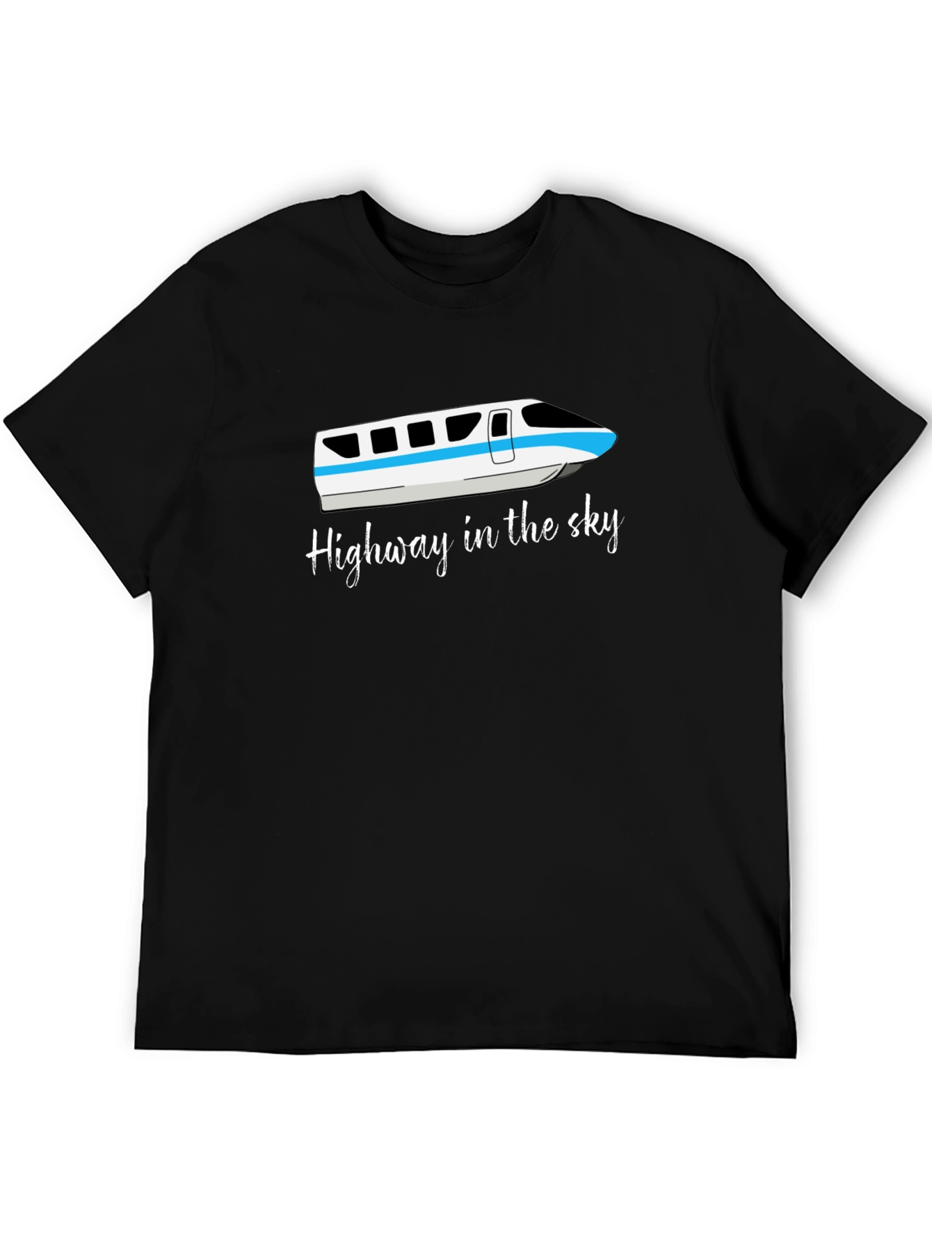 Black Highway in the Sky Monorail T-Shirt view 5