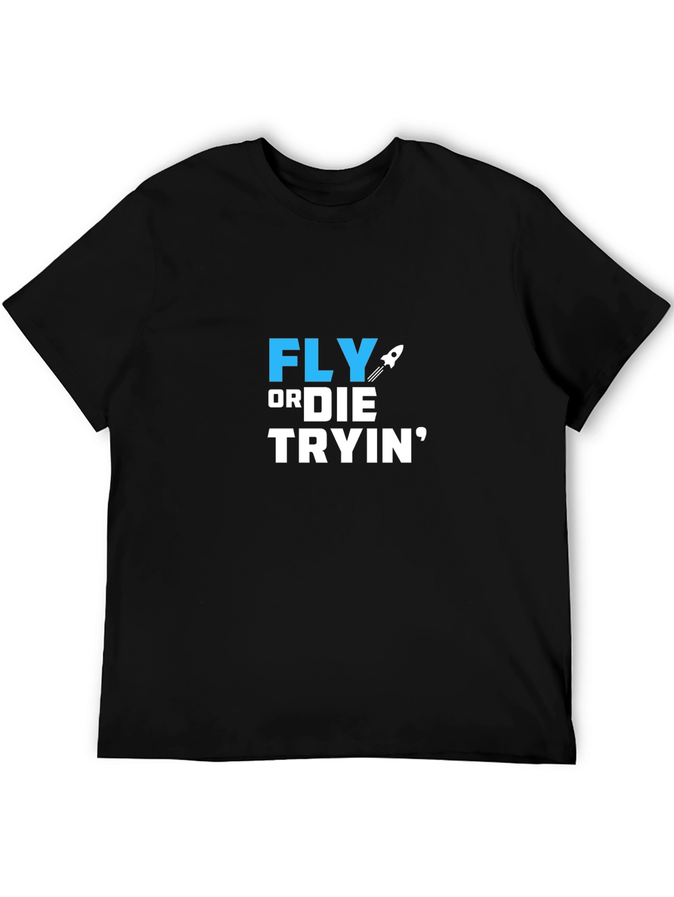 Black Fly or Die Tryin' Graphic T-Shirt view 5