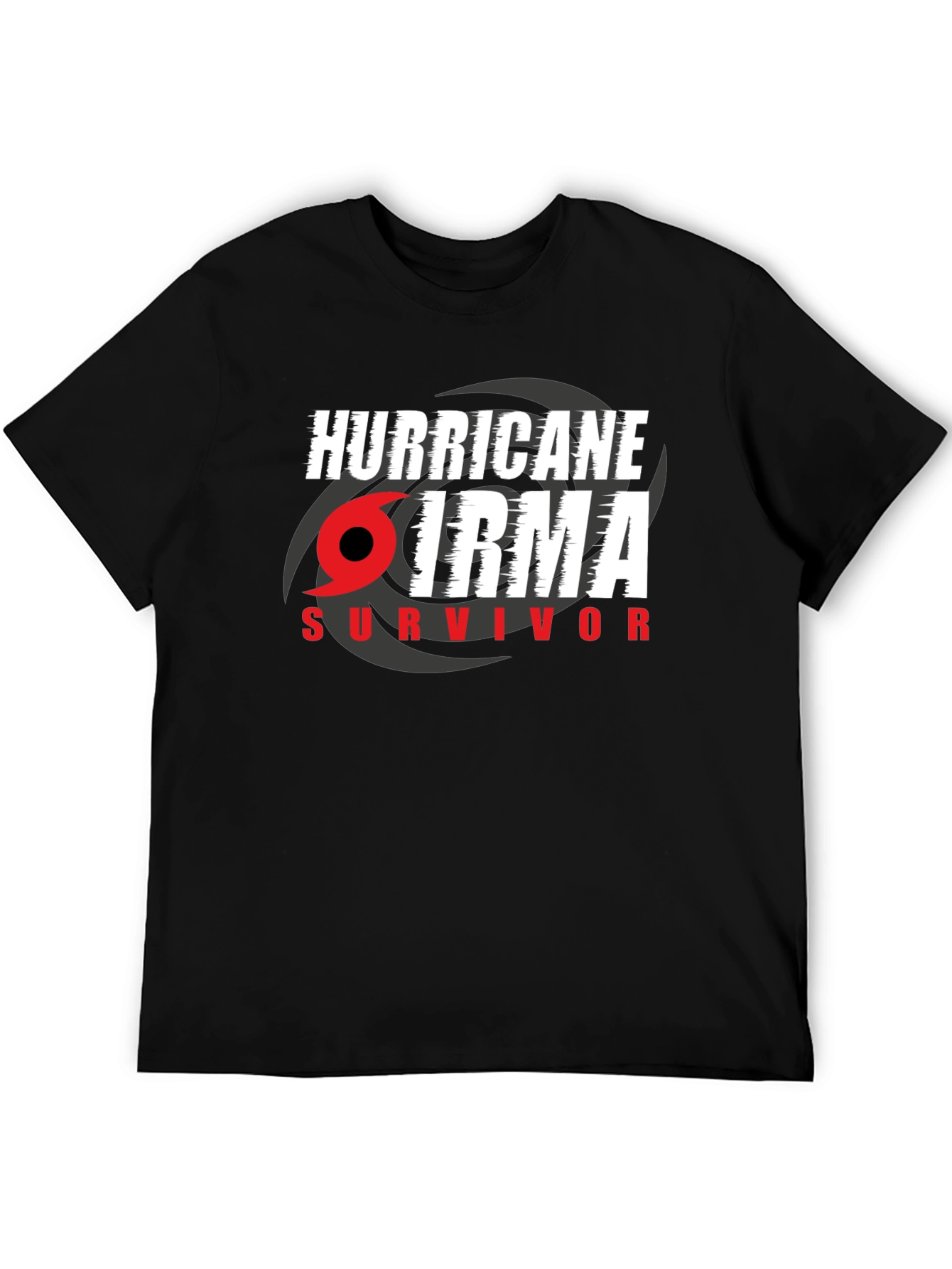 Black Hurricane Irma Survivor T-Shirt view 5