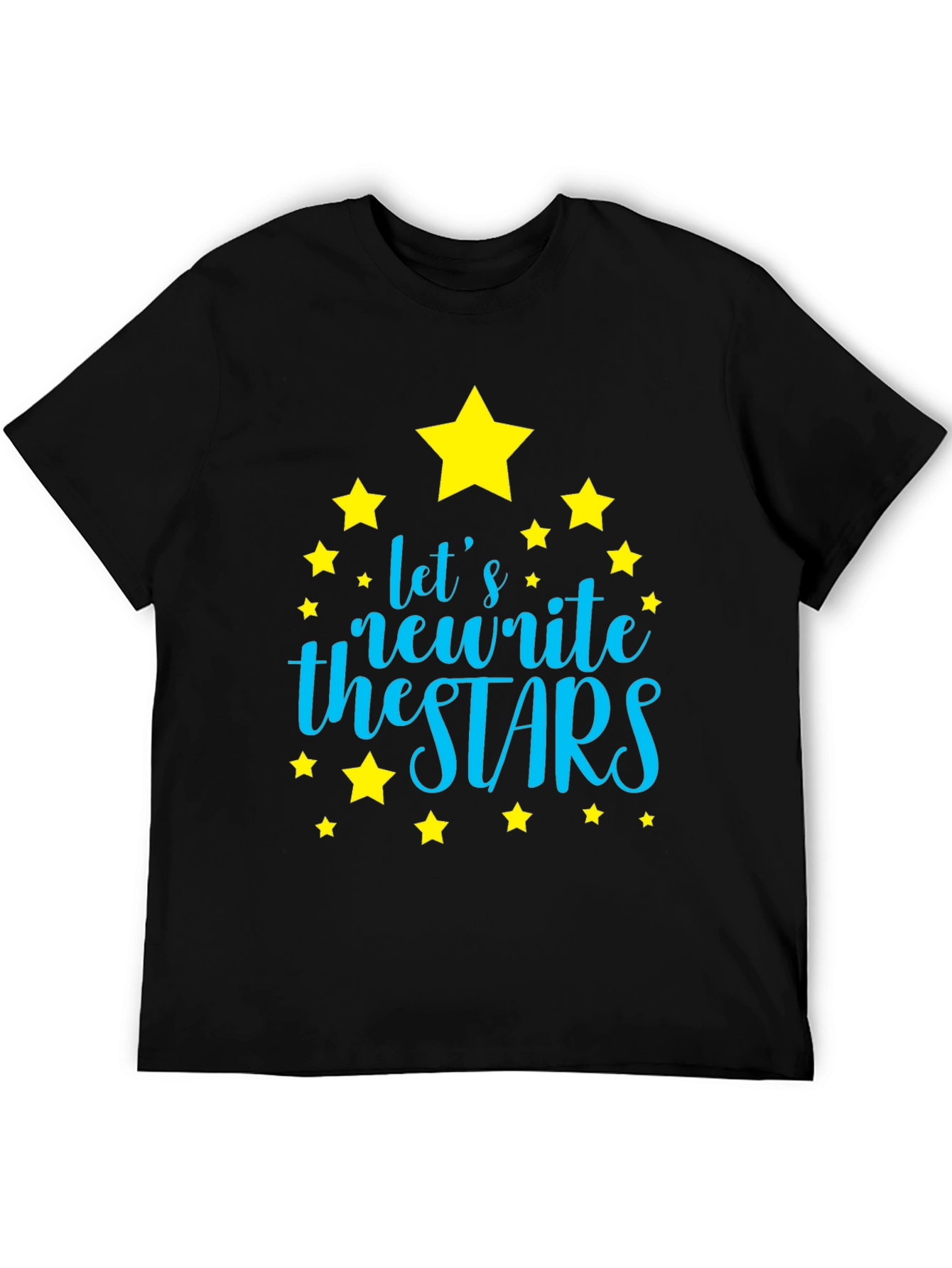 Black Let's Rewrite the Stars T-Shirt - Trendy Graphic Tee view 5