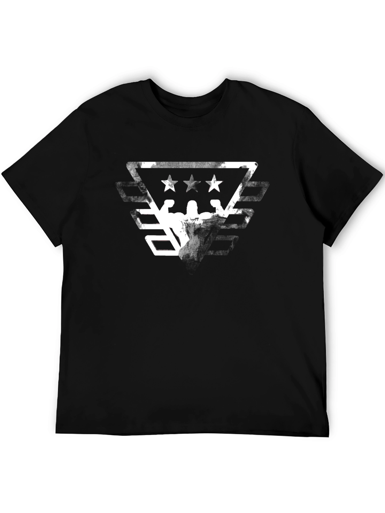 Black Graphic Tee - Patriotic Bodybuilder Design view 5