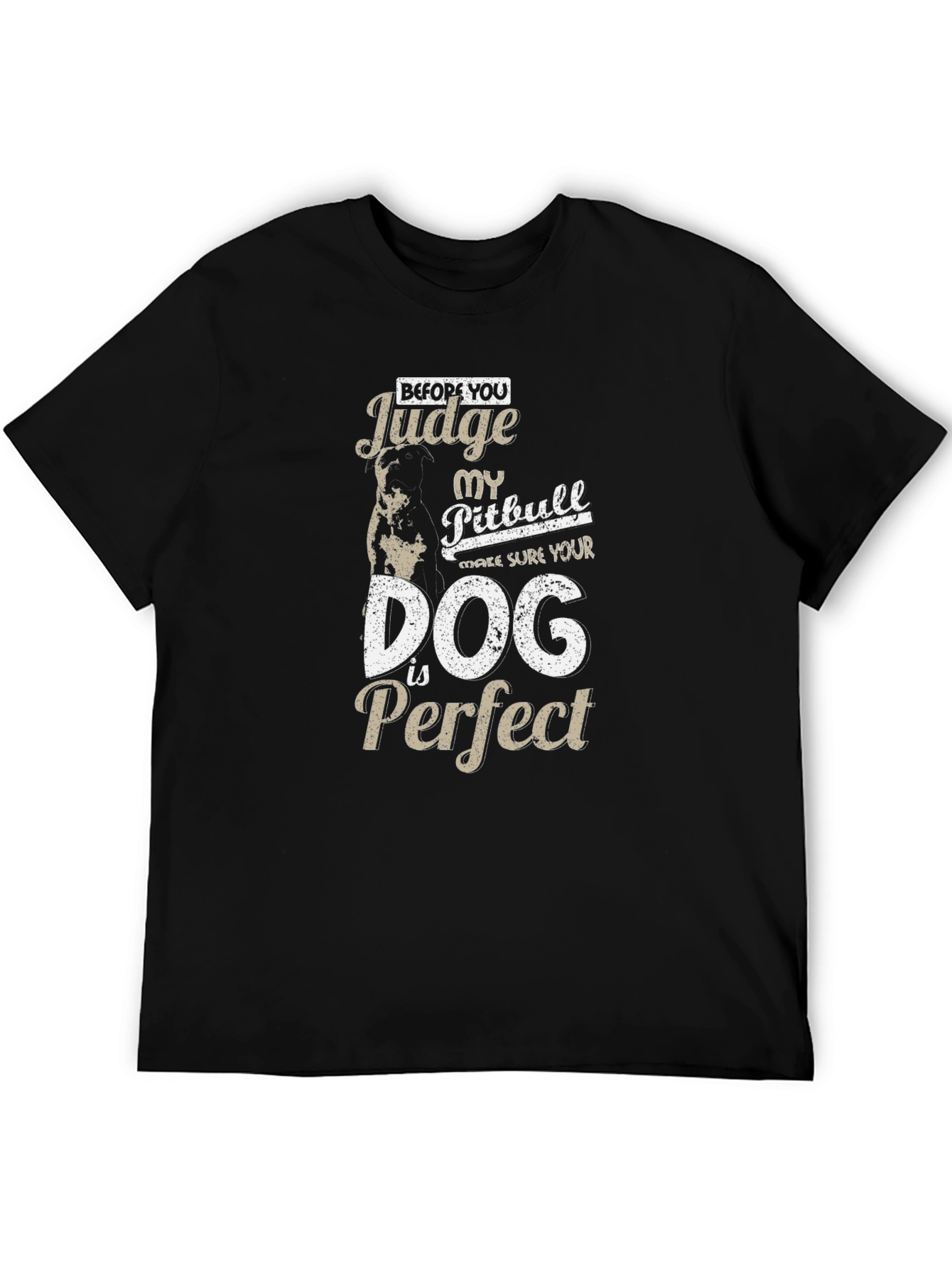 Black Before You Judge My Pitbull T-Shirt view 5