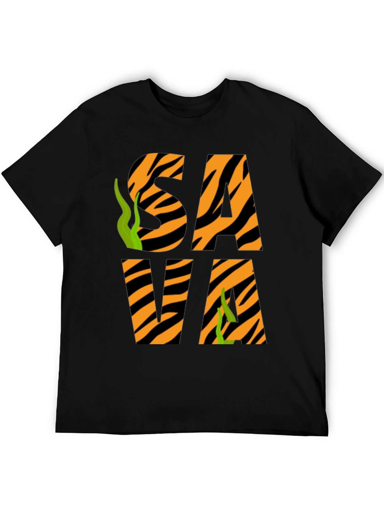 Black Sava Tiger Stripe T-Shirt view 5