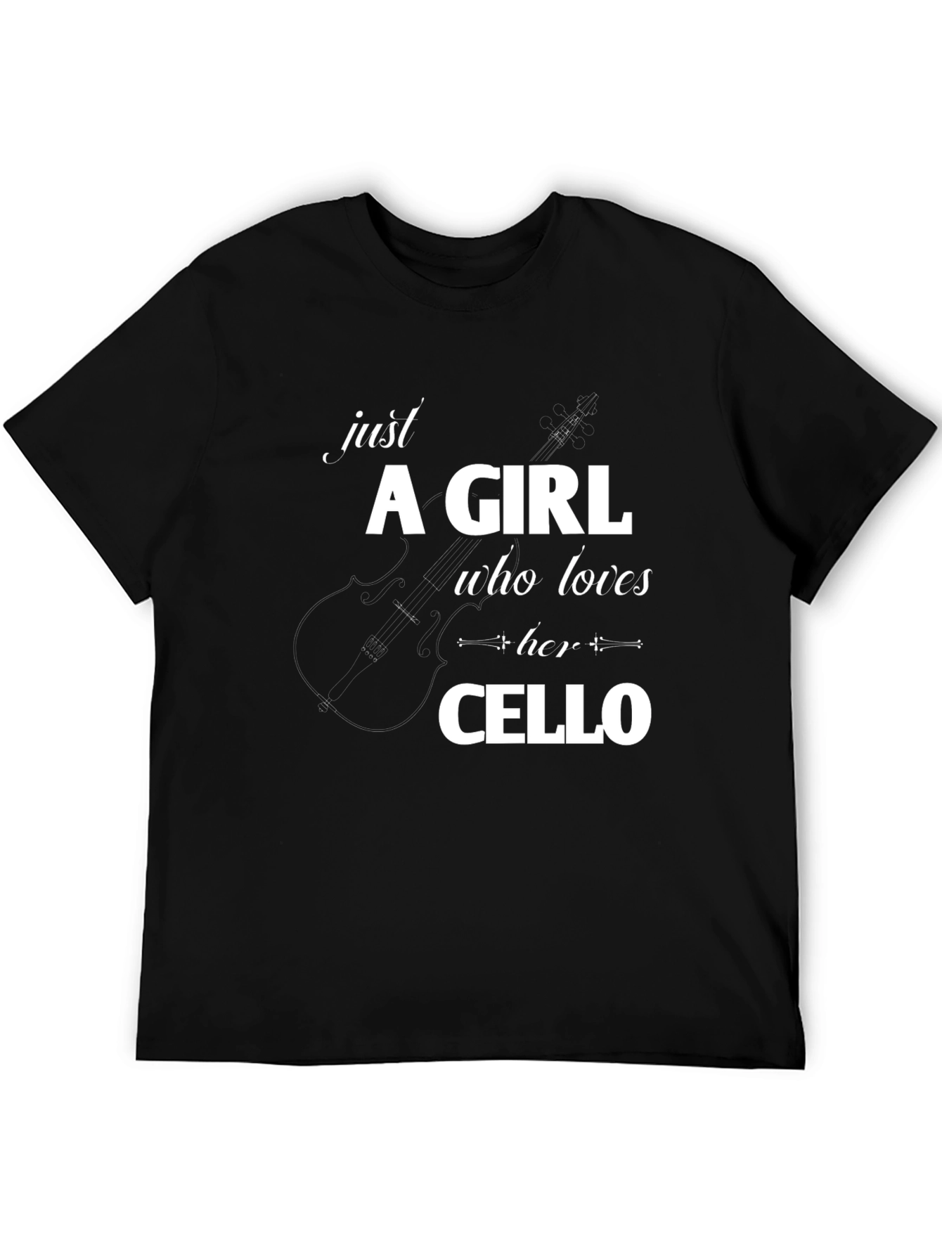 Just A Girl Who Loves Her Cello T-Shirt - 5